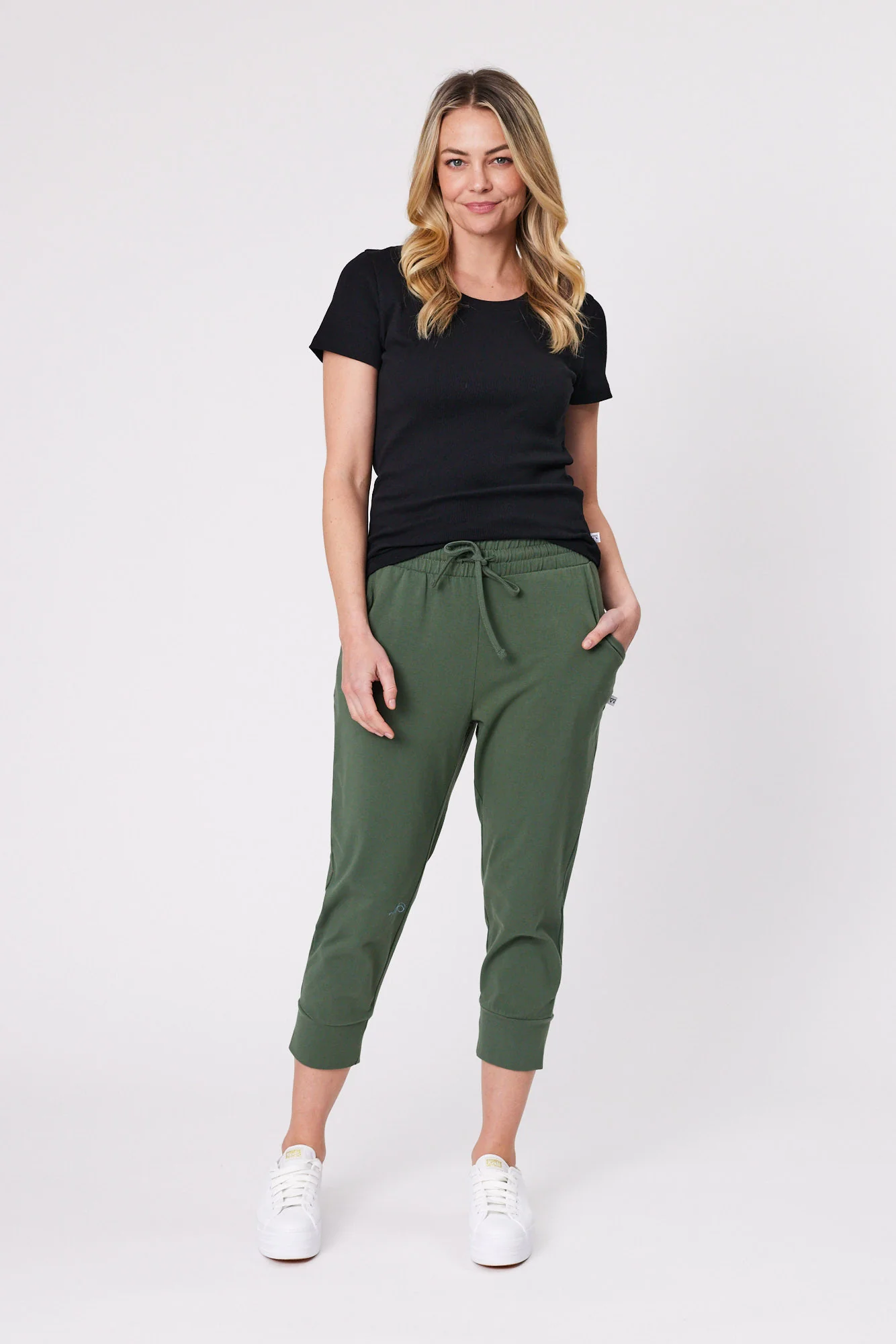 Shine On Essentials Rib Tee Black - Image 3