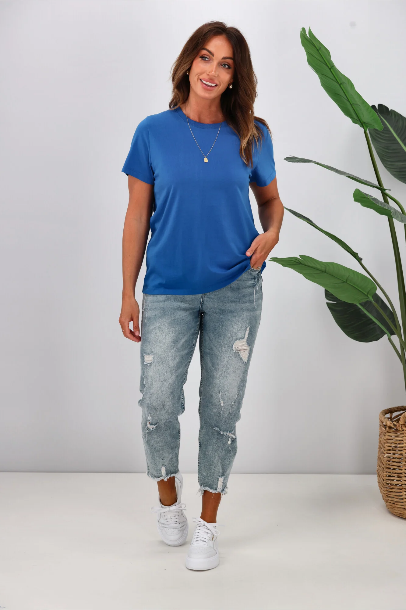 Shine On Essentials Tee Cobalt Blue - Image 3
