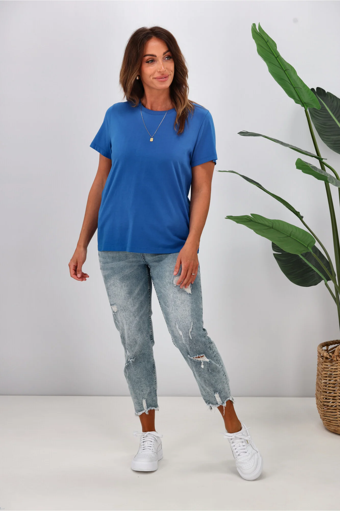 Shine On Essentials Tee Cobalt Blue - Image 4