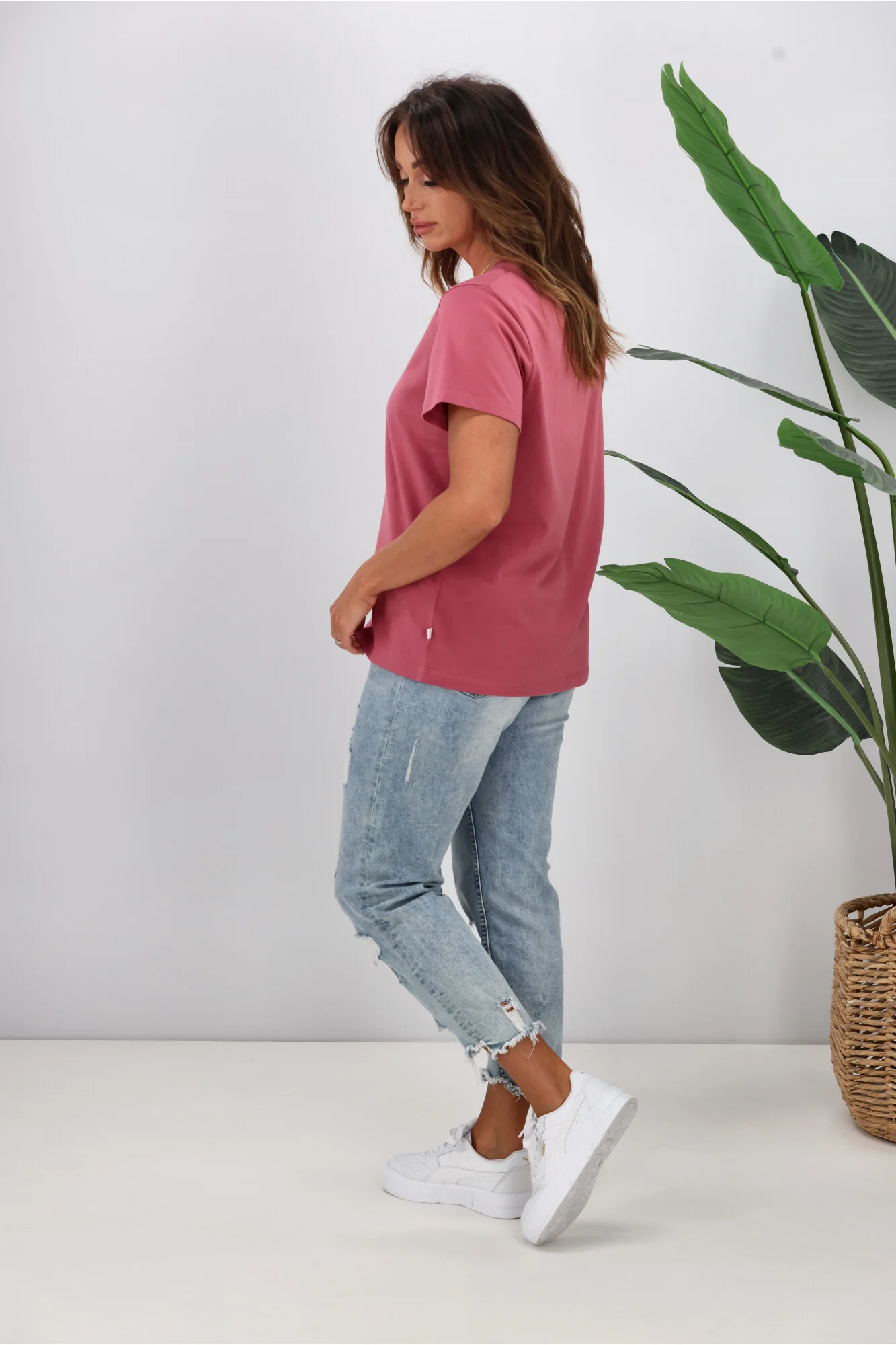 Shine On Essentials Tee Dusty Rose - Image 5