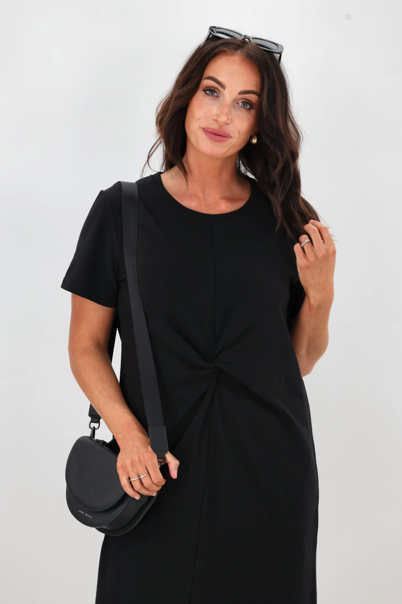Shine On Essentials Twist Dress Black - Image 4