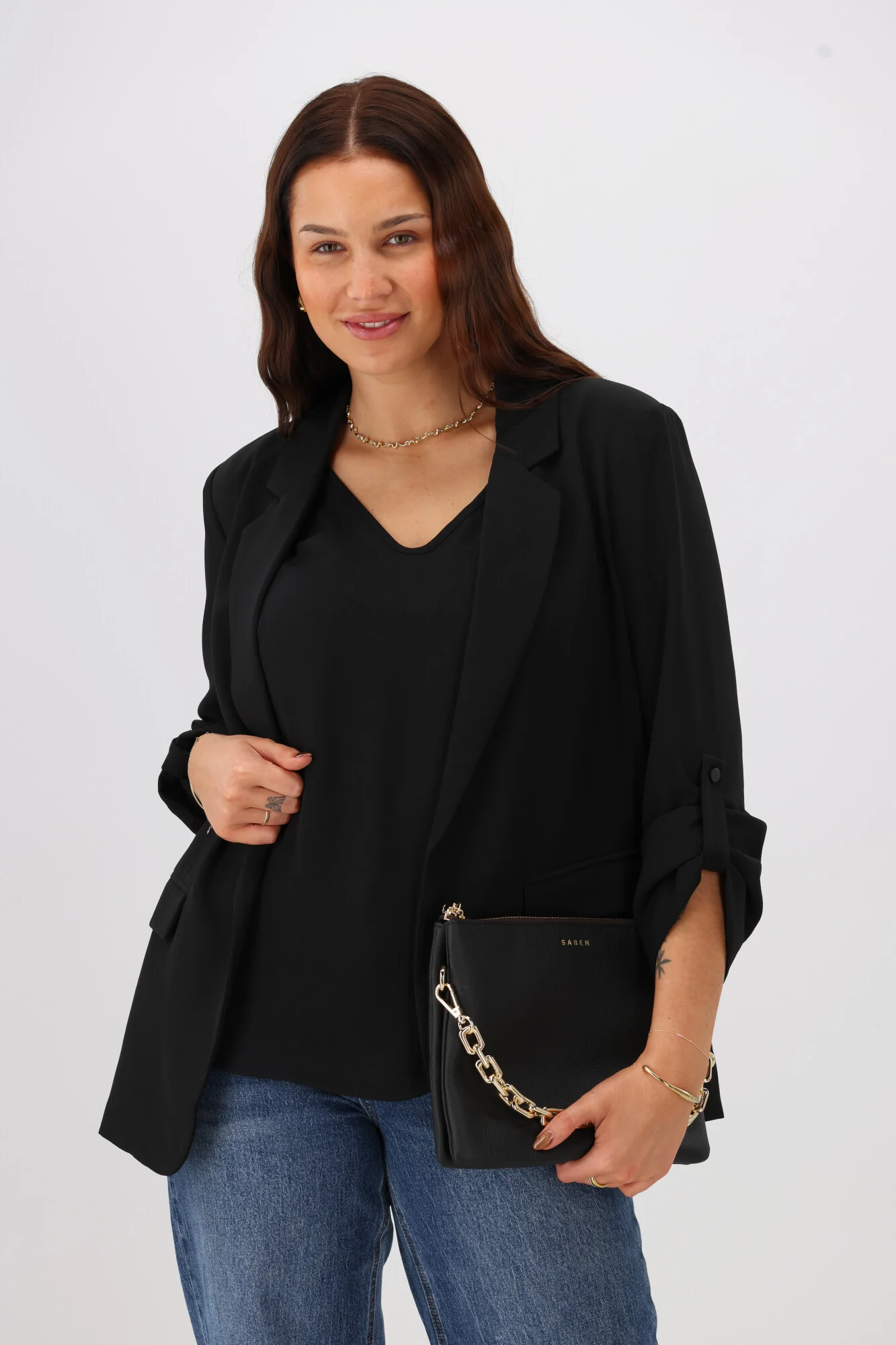 Shine On Label Amelia V Neck Cami Black - Image 12