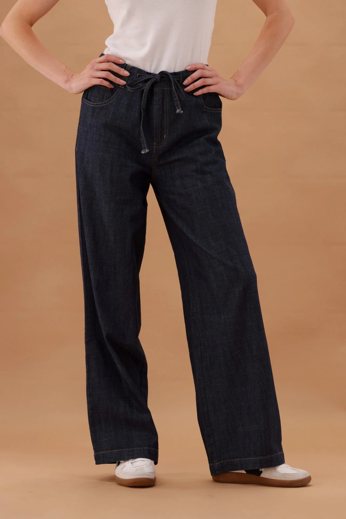 Shine On Label Amiliana Tie Waist Jean Indigo - Image 4