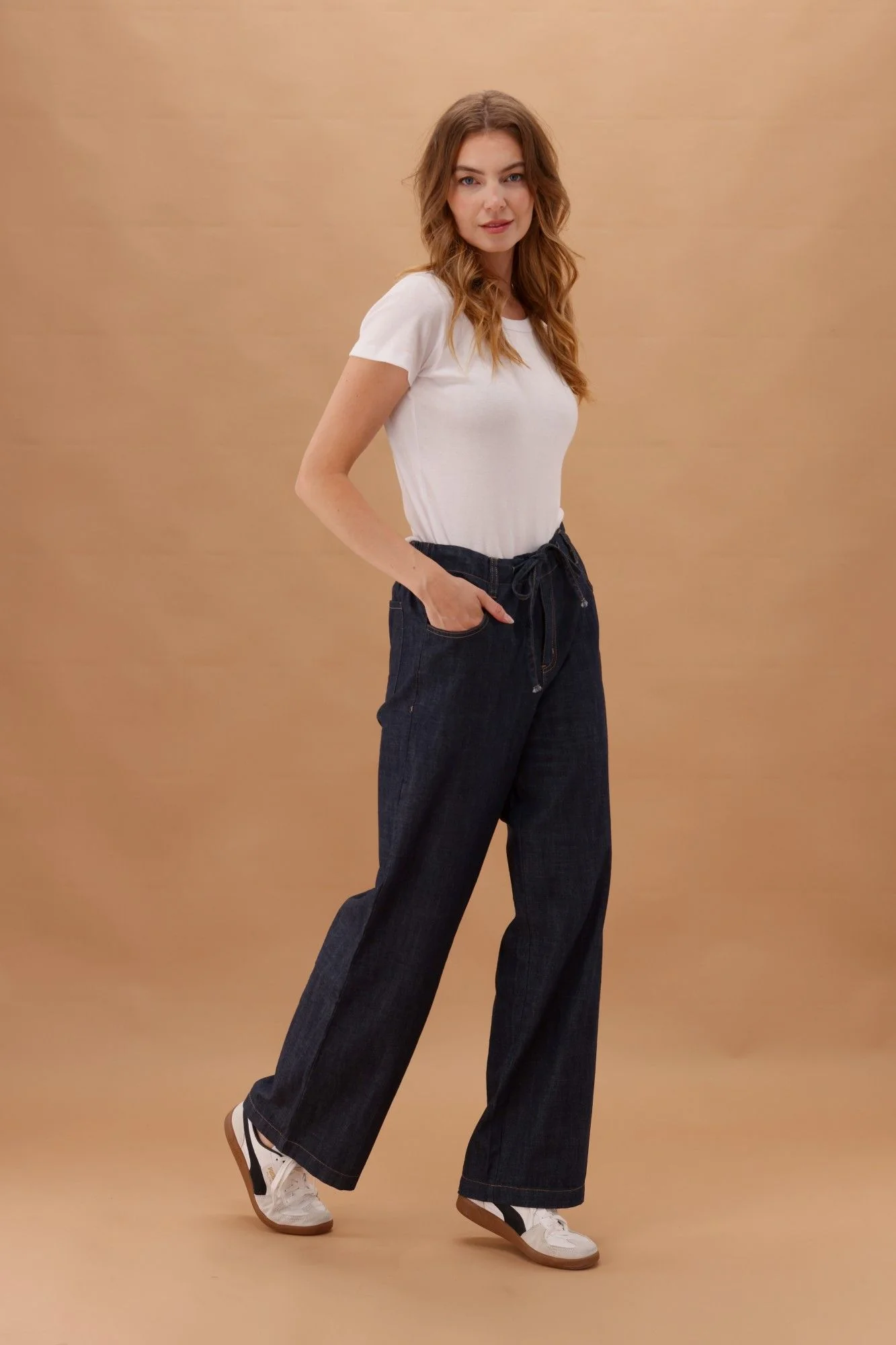 Shine On Label Amiliana Tie Waist Jean Indigo - Image 6