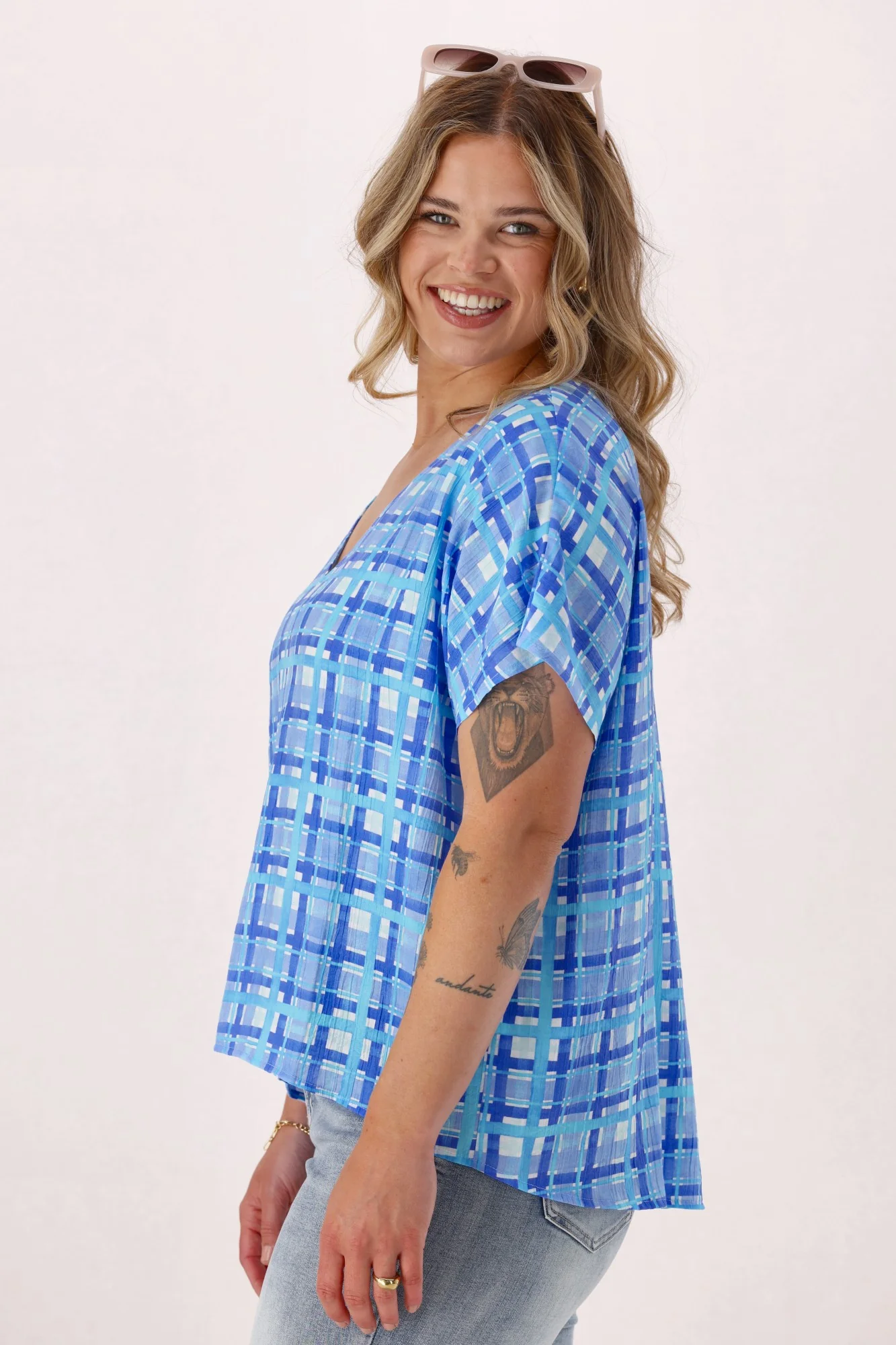 Shine On Label Anais Top Check - Image 5