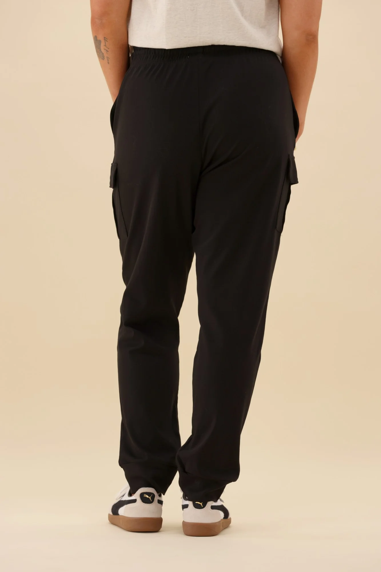 Shine On Label Asharna Cargo Pocket Jogger Black - Image 2