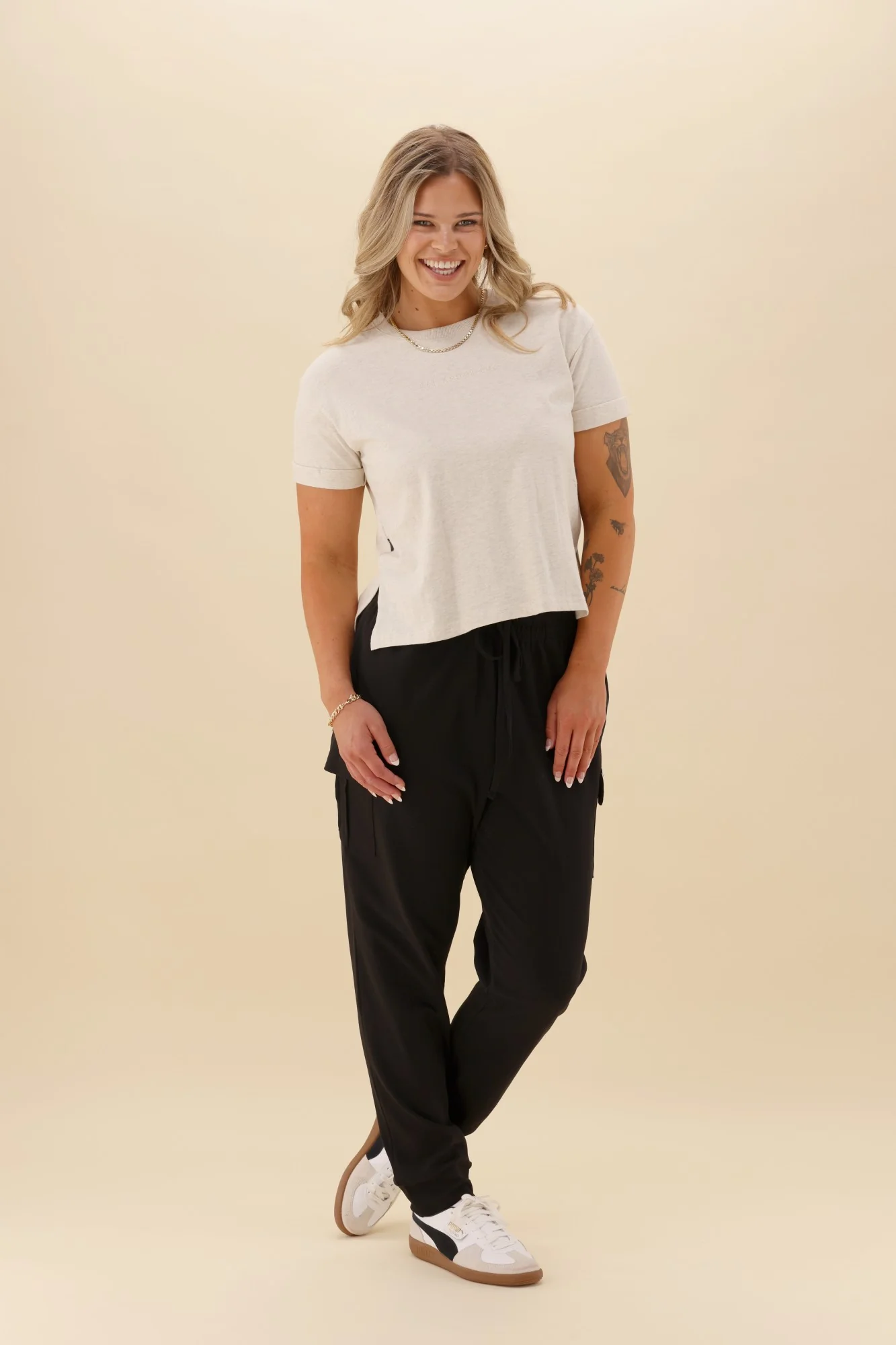 Shine On Label Asharna Cargo Pocket Jogger Black - Image 5