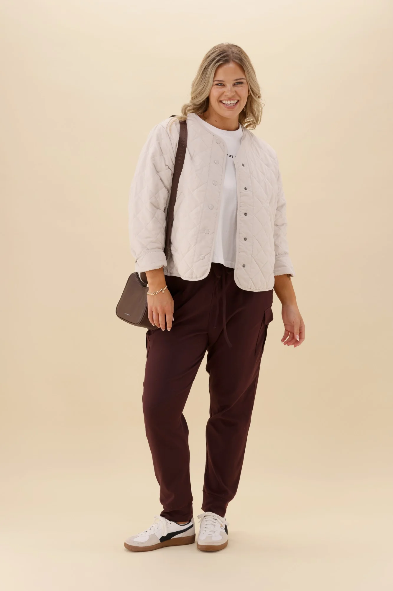 Shine On Label Asharna Cargo Pocket Jogger Chocolate - Image 4