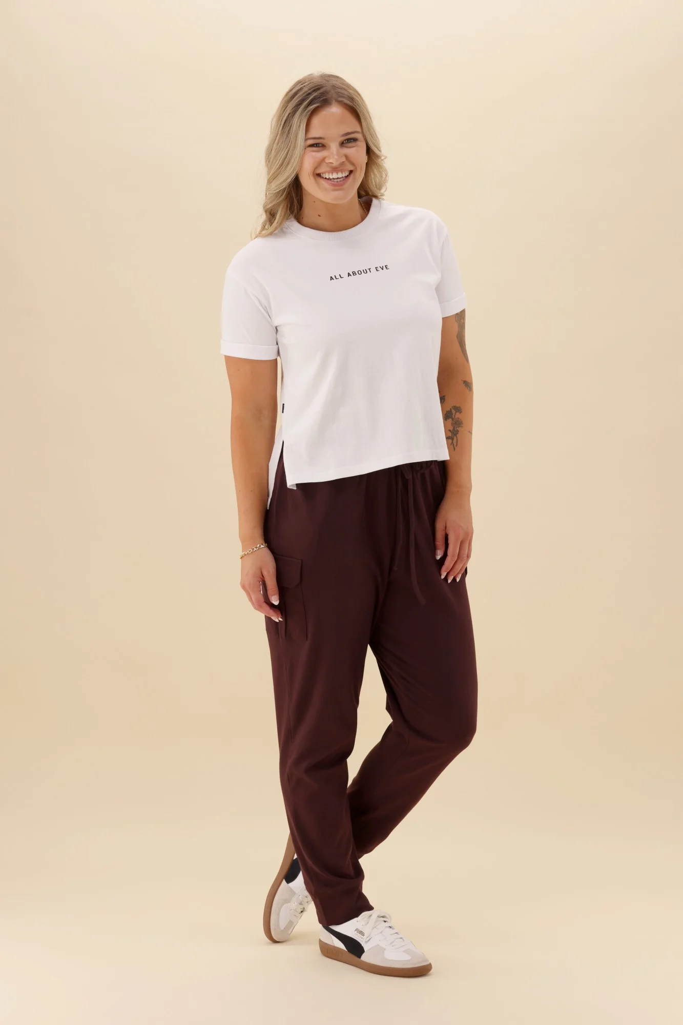 Shine On Label Asharna Cargo Pocket Jogger Chocolate - Image 6