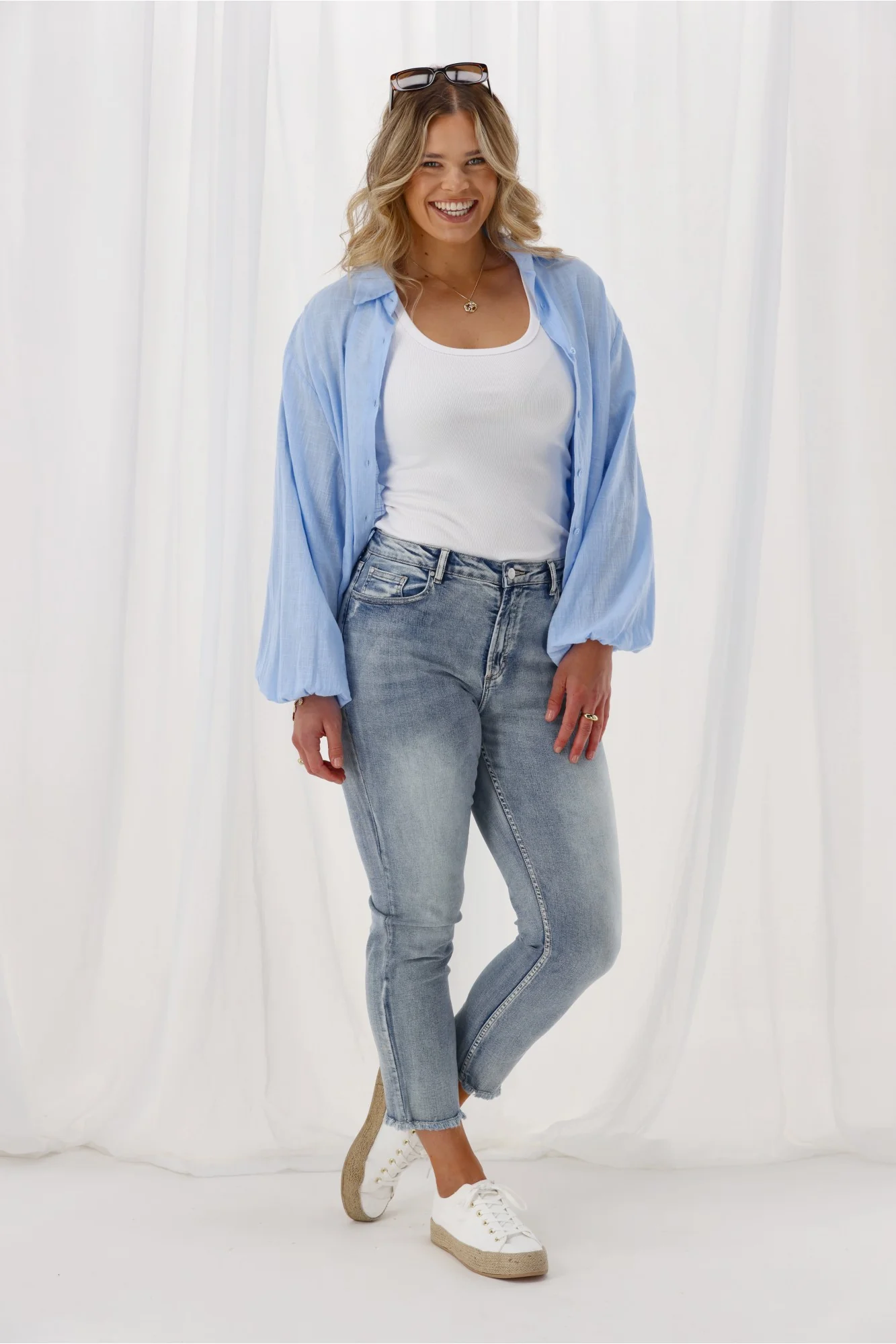 Shine On Label Asher Straight Leg Jean Indigo - Image 7