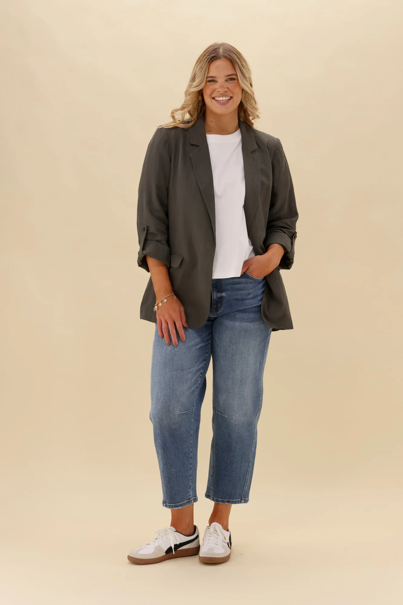 Shine On Label Atlas Blazer Olive - Image 5