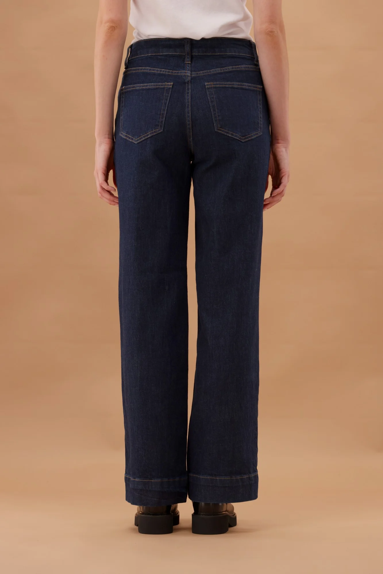 Shine On Label Austin Wide Leg Jean Dark Indigo - Image 7