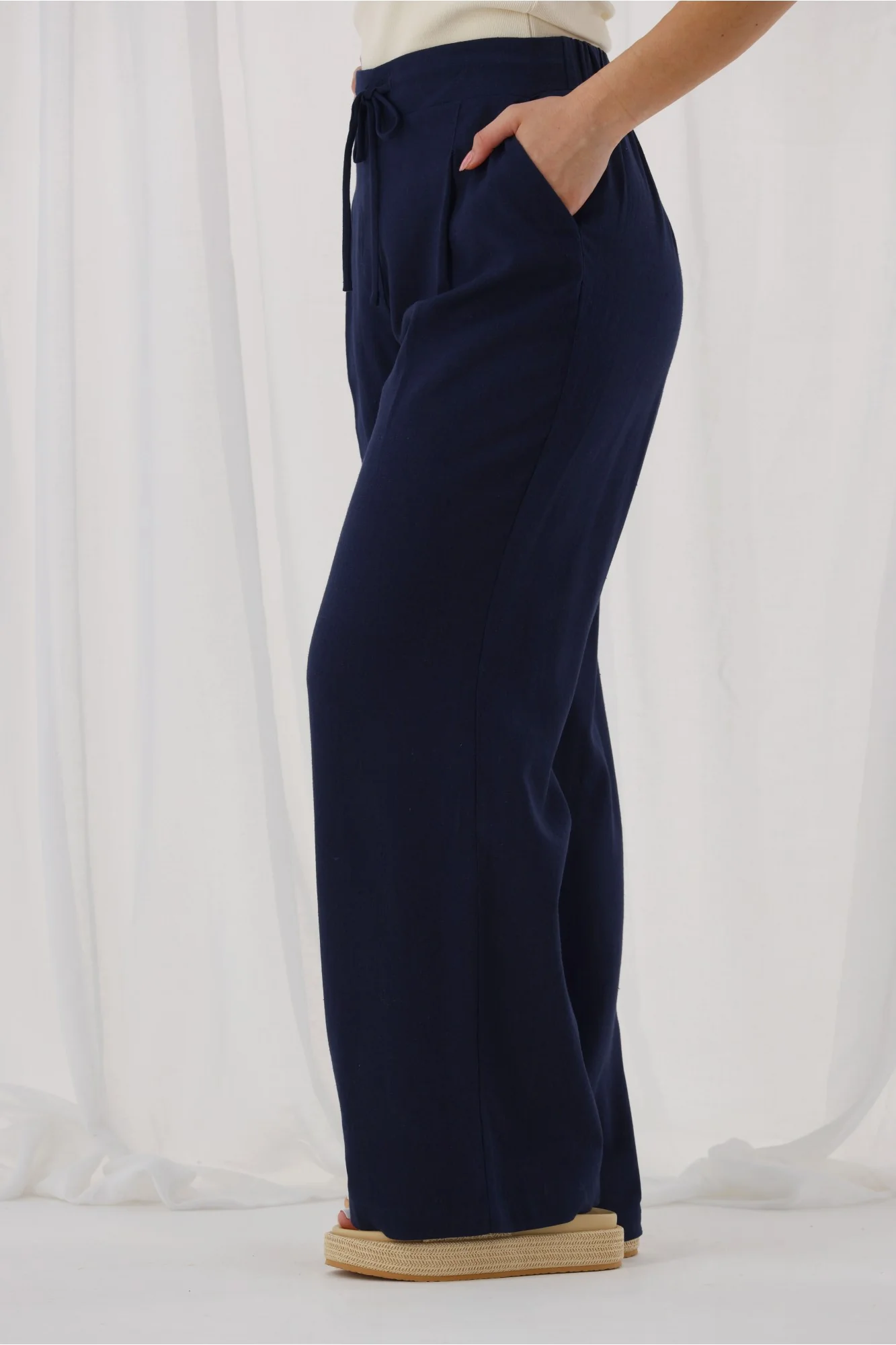 Shine On Label Avelina Pants Navy - Image 8