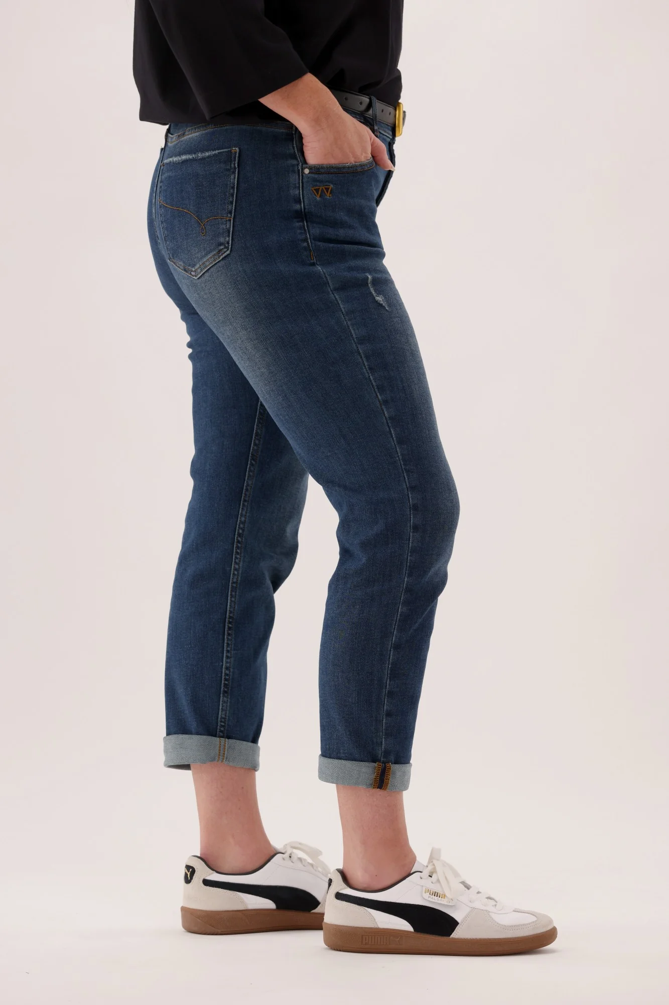 Shine On Label Blair Boyfriend Jean Vintage Indigo - Image 2