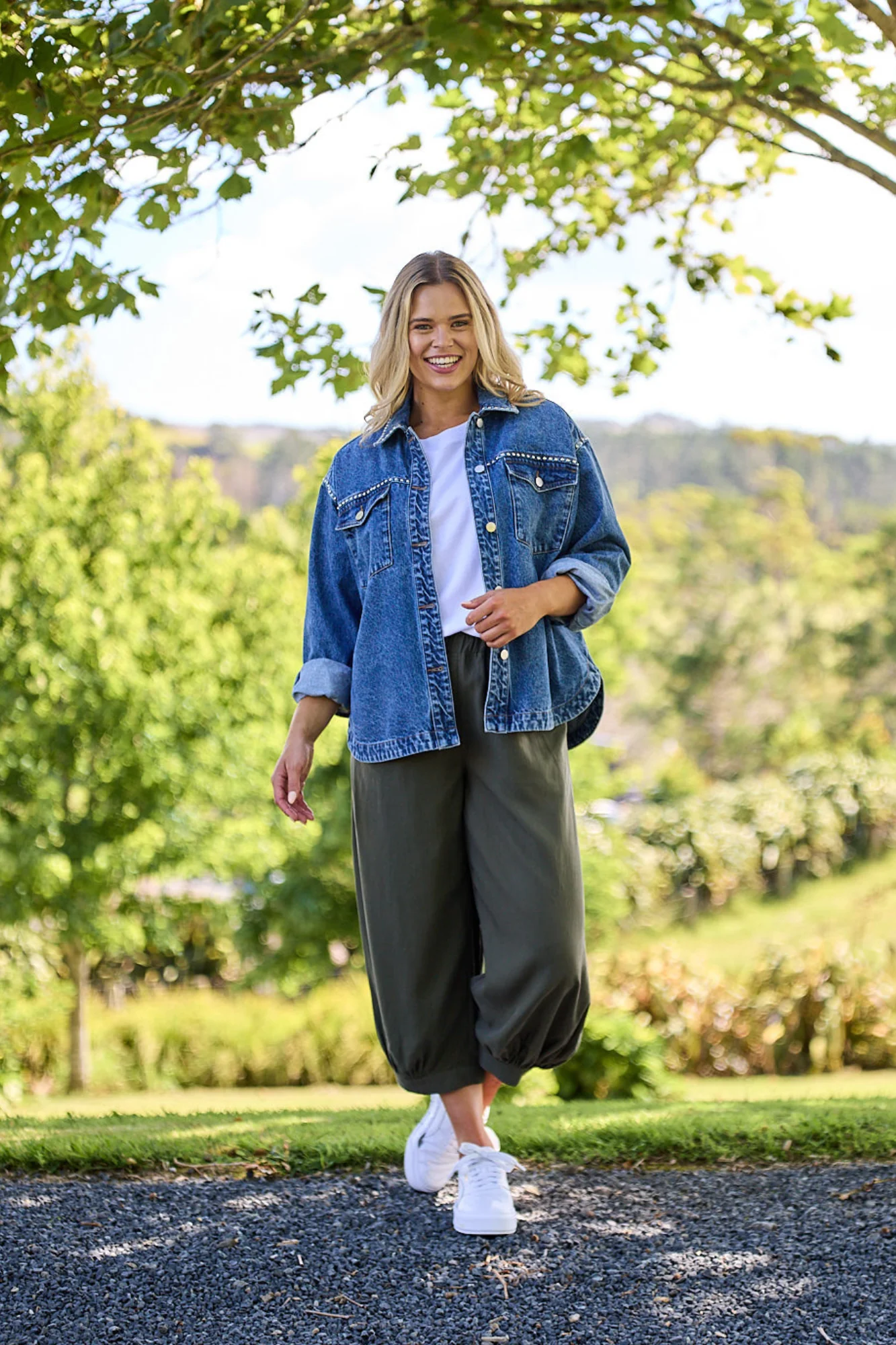 Shine On Label Blanca Studded Shacket Blue - Image 4