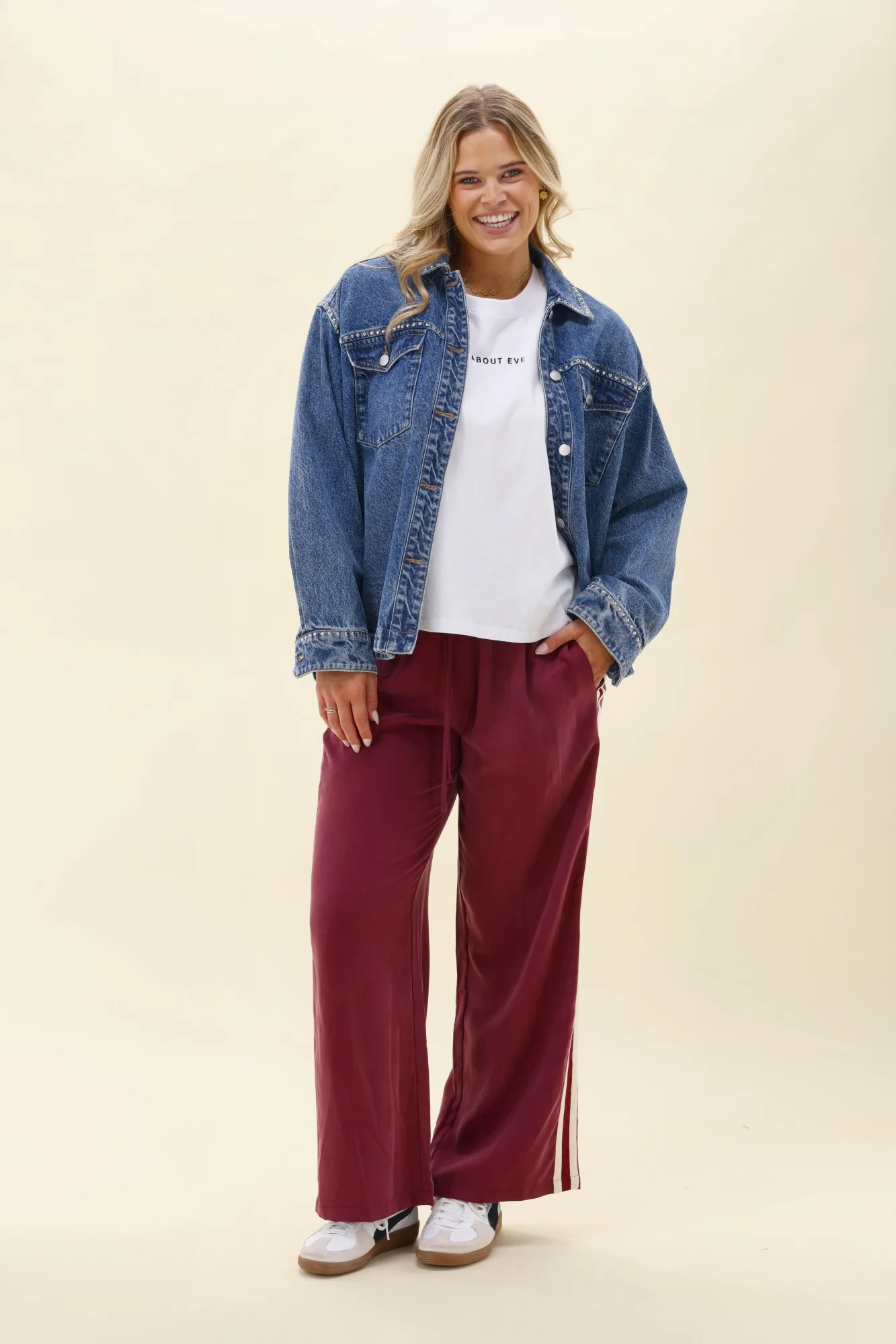 Shine On Label Blanca Studded Shacket Blue - Image 6