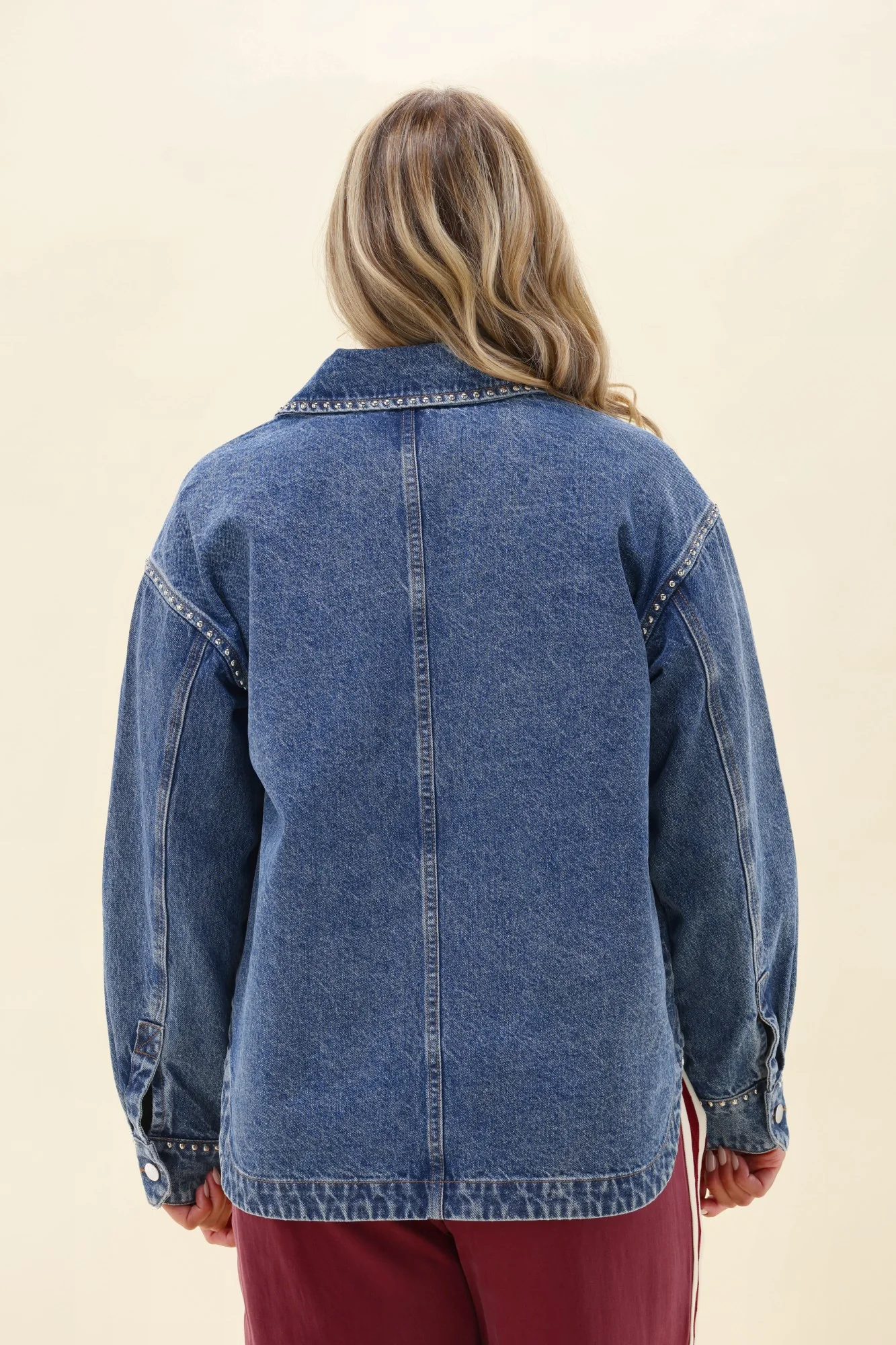 Shine On Label Blanca Studded Shacket Blue - Image 7