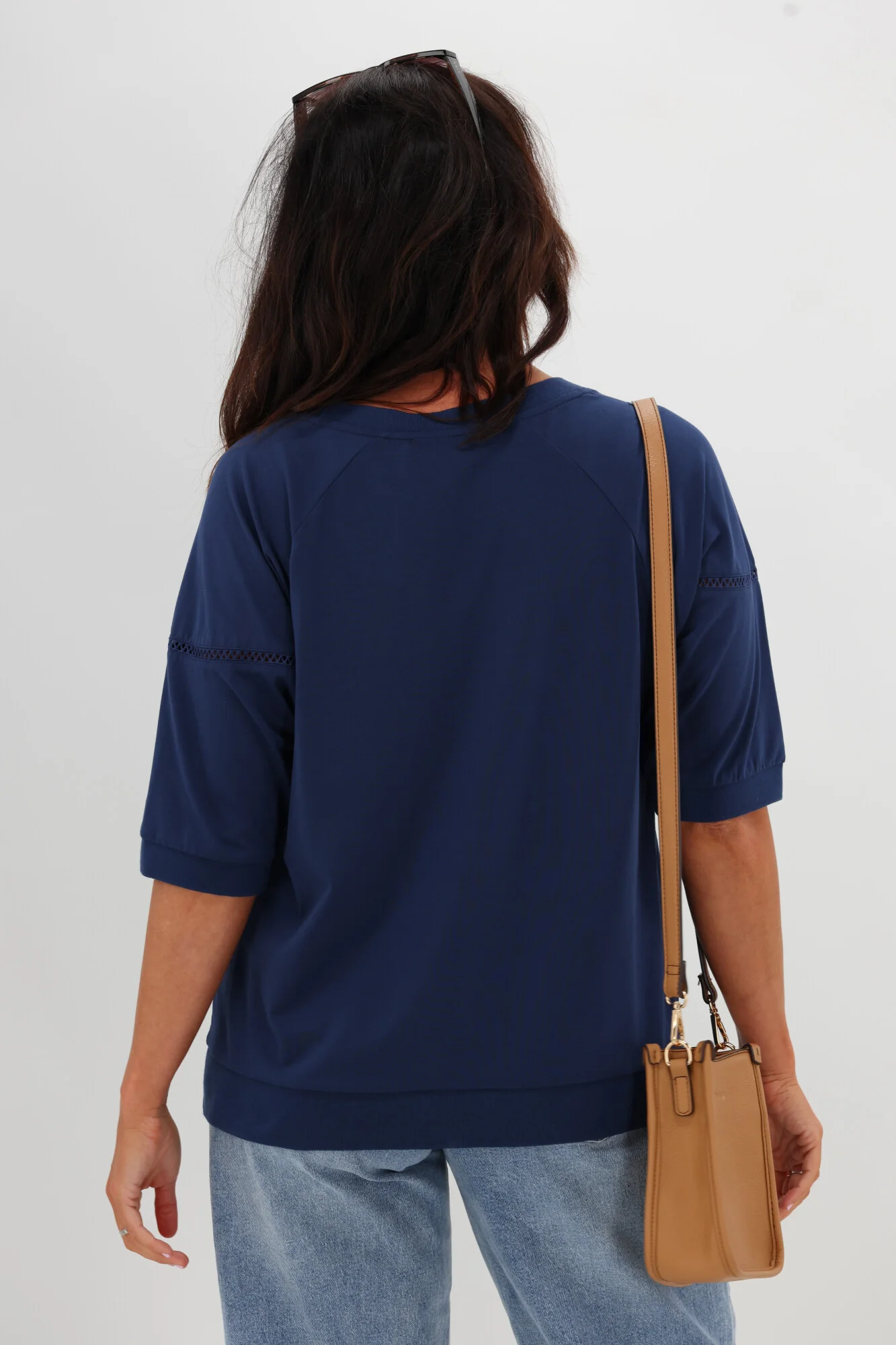 Shine On Label Bronwen Ladder Lace Top Blue - Image 7