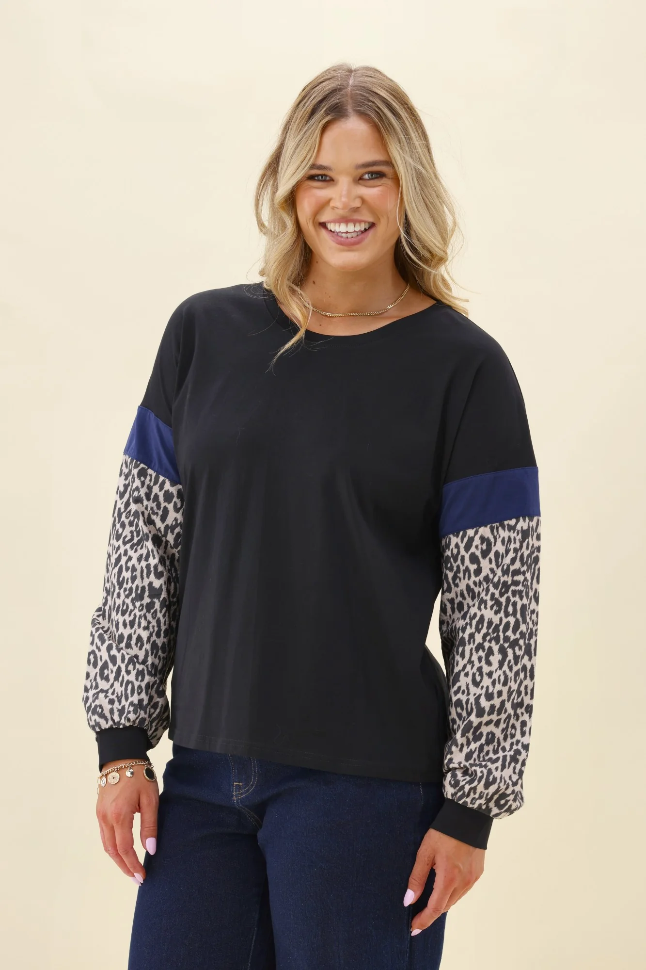 Shine on Label Calais Top Print - Image 2