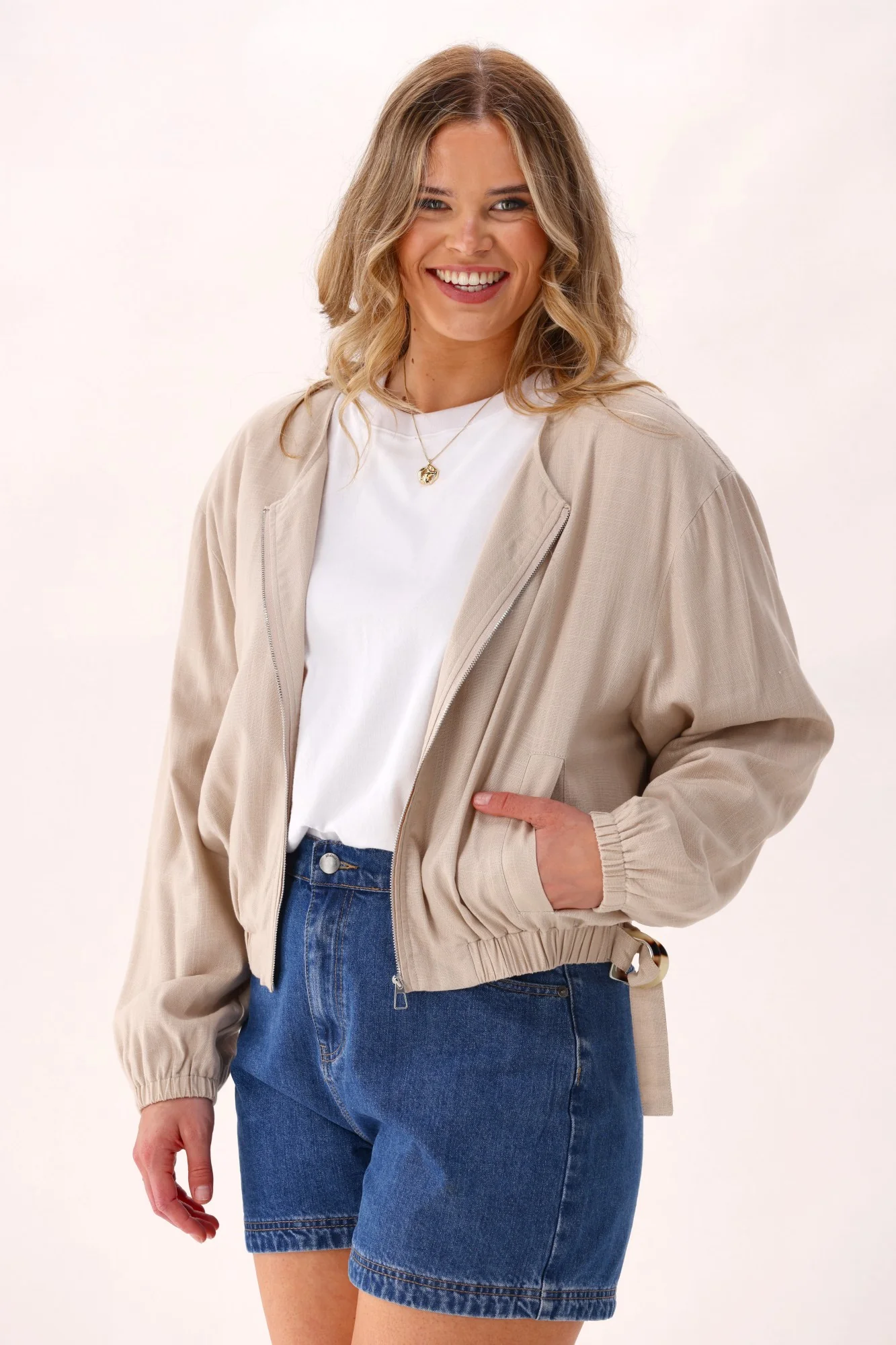 Shine On Label Carter Jacket Natural