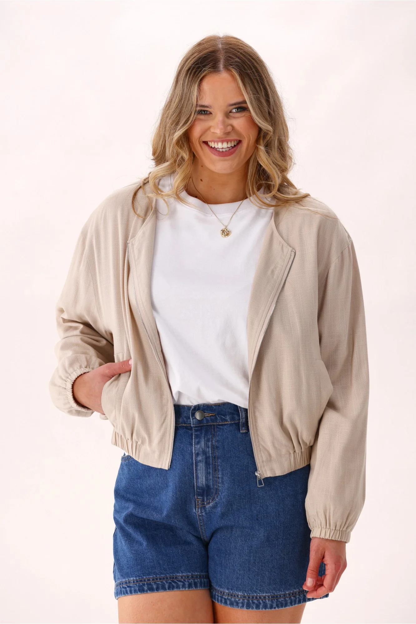 Shine On Label Carter Jacket Natural - Image 2
