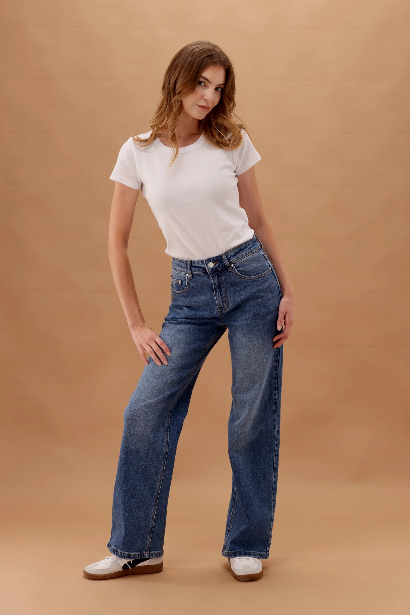 Shine On Label Chapel Classic Wide Leg Jeans Indigo - Image 6