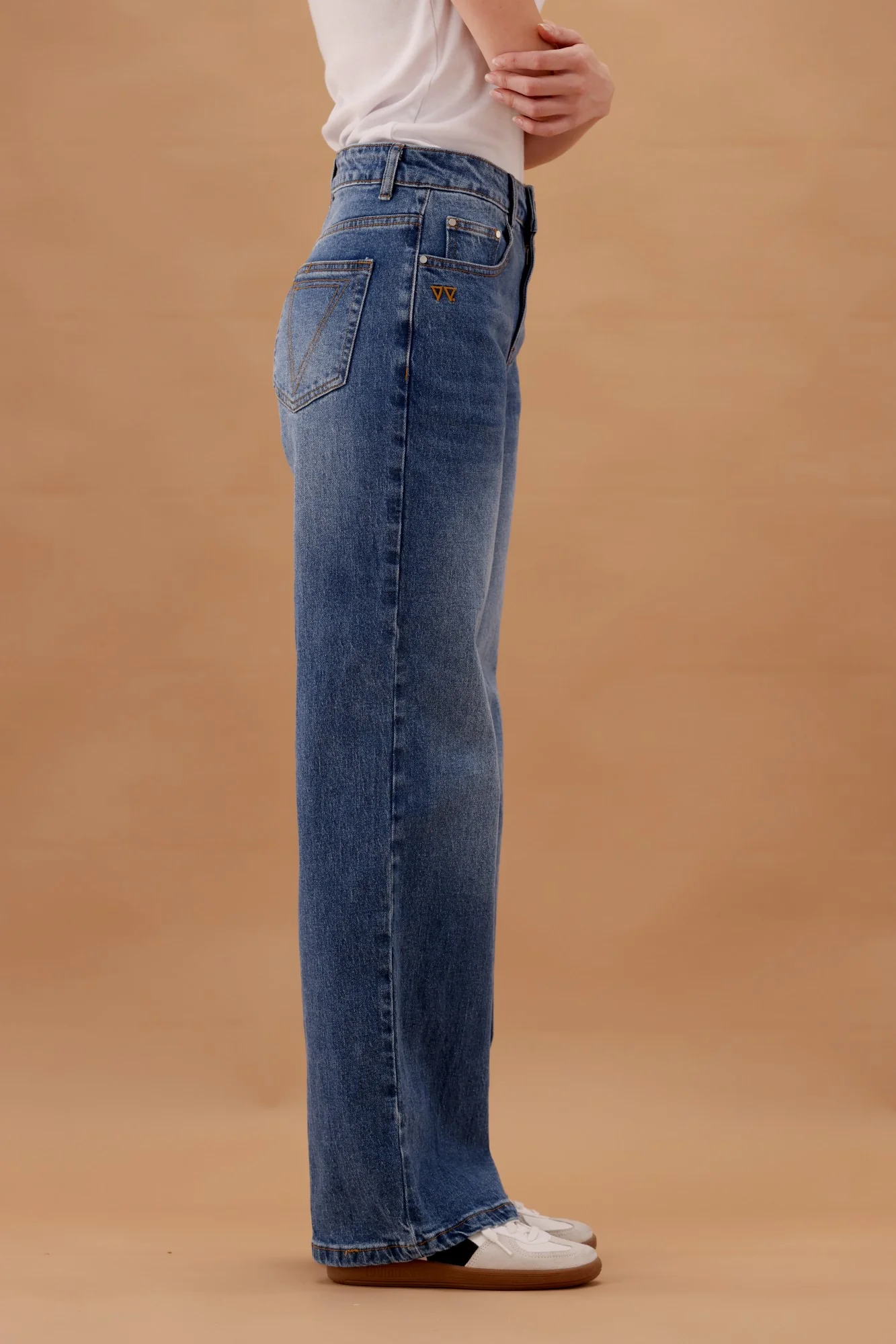 Shine On Label Chapel Classic Wide Leg Jeans Indigo - Image 7