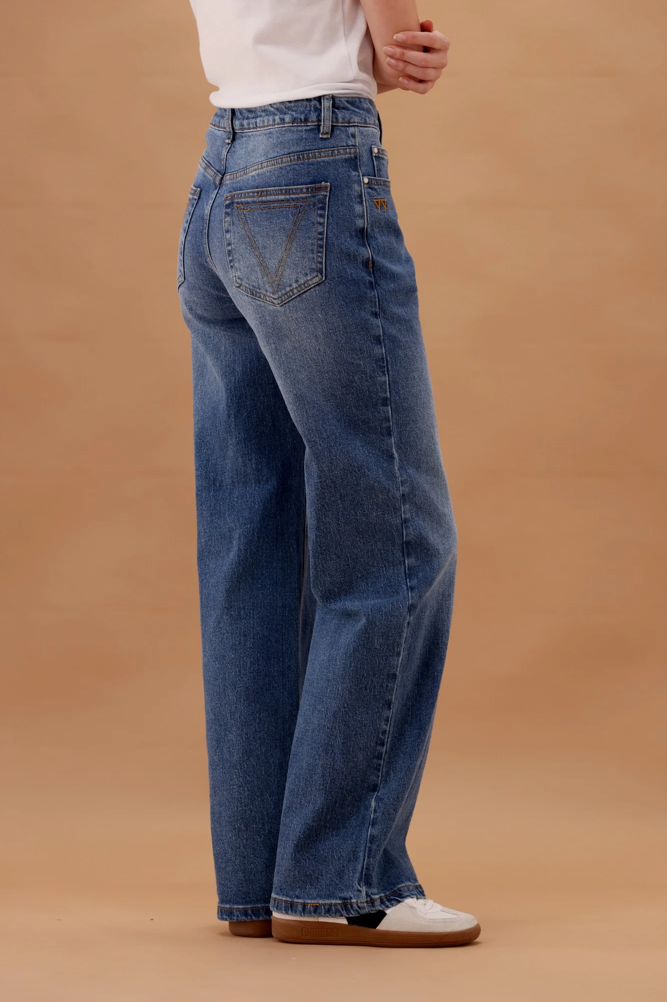 Shine On Label Chapel Classic Wide Leg Jeans Indigo - Image 8