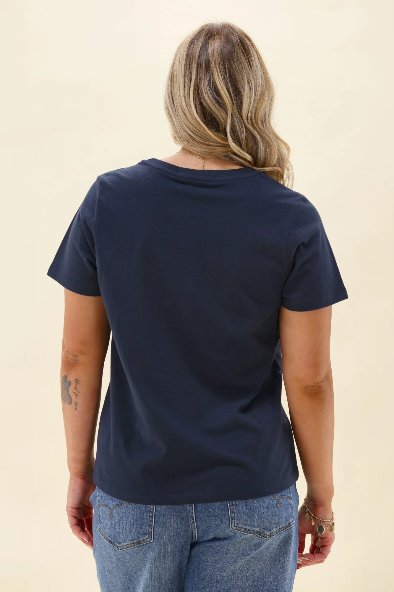 Shine On Label Cherry Print Tee Midnight - Image 7