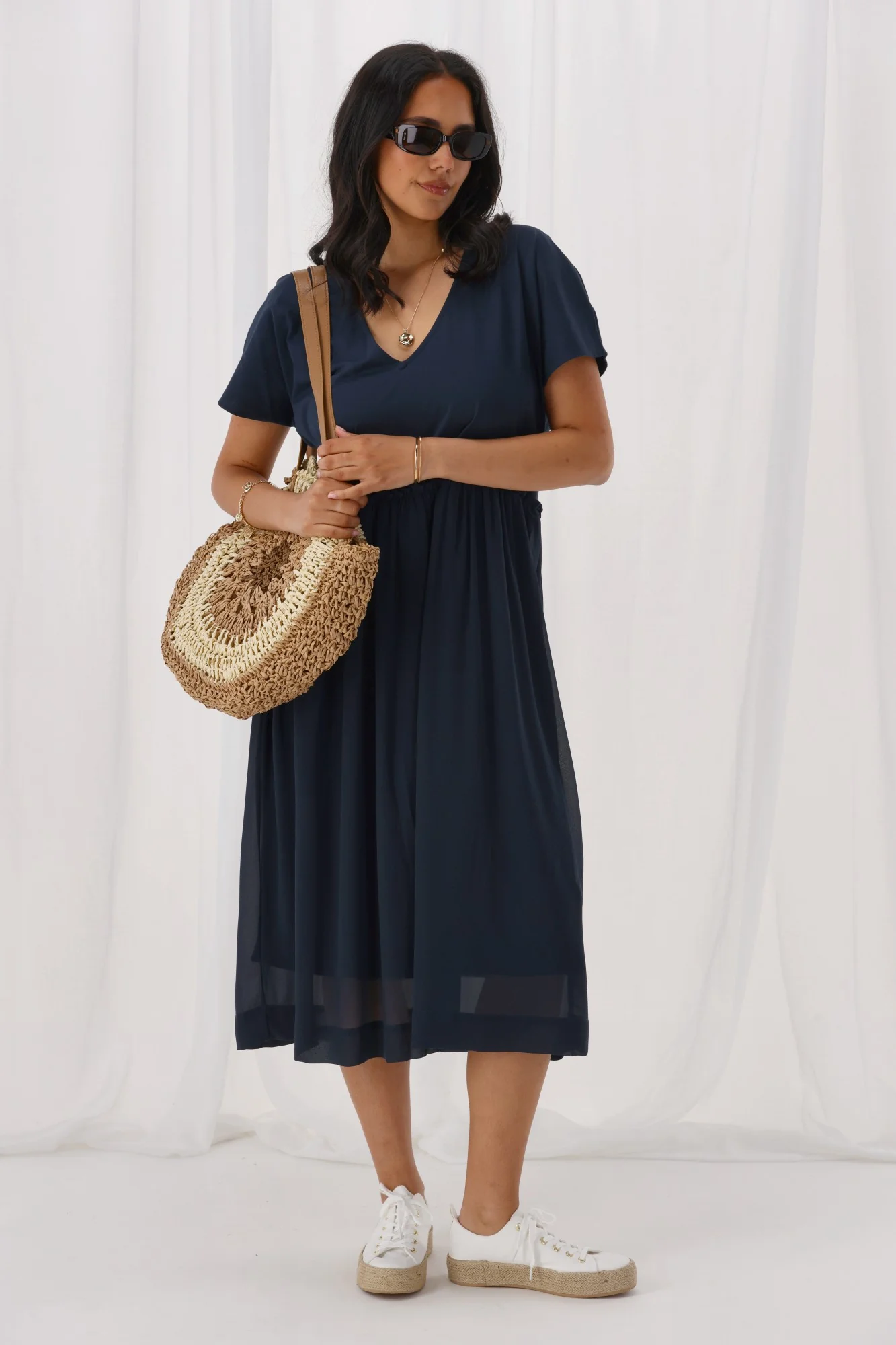 Shine On Label Cisco Empire Line Dress Midnight