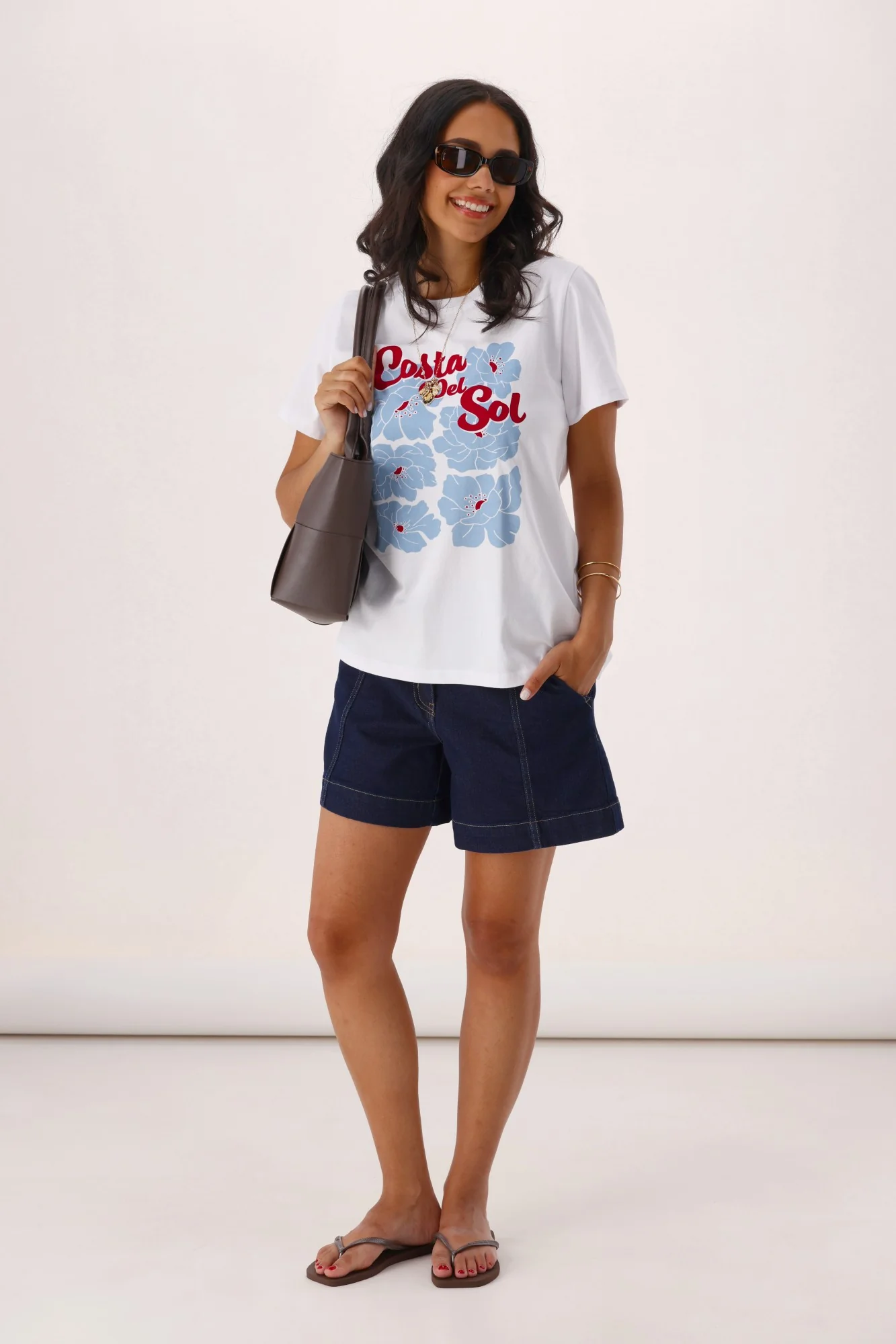 Shine On Label Costa Del Sol Tee White - Image 3