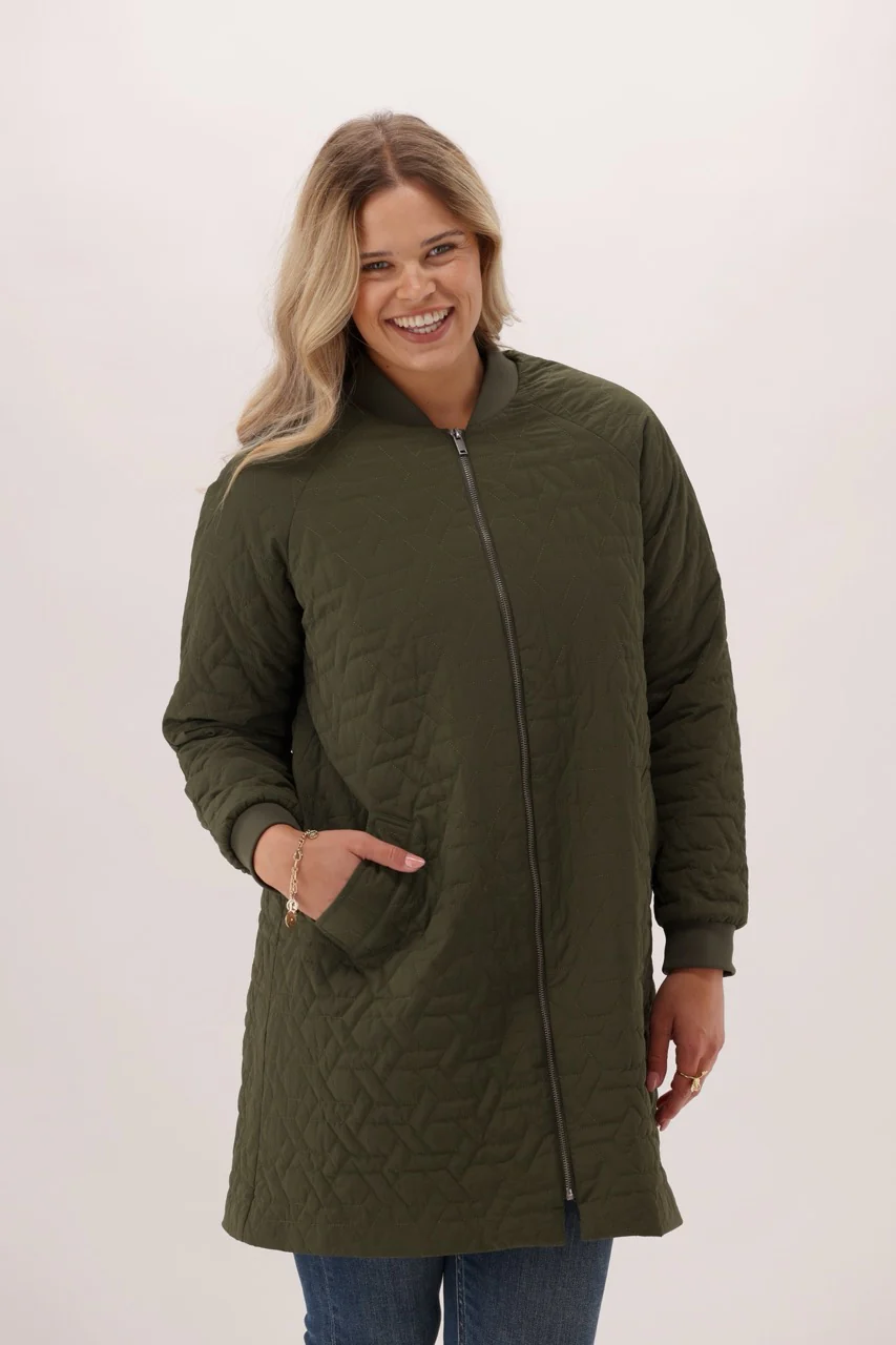 Shine On Label Dallas Quilted Jacket Olive - Image 4