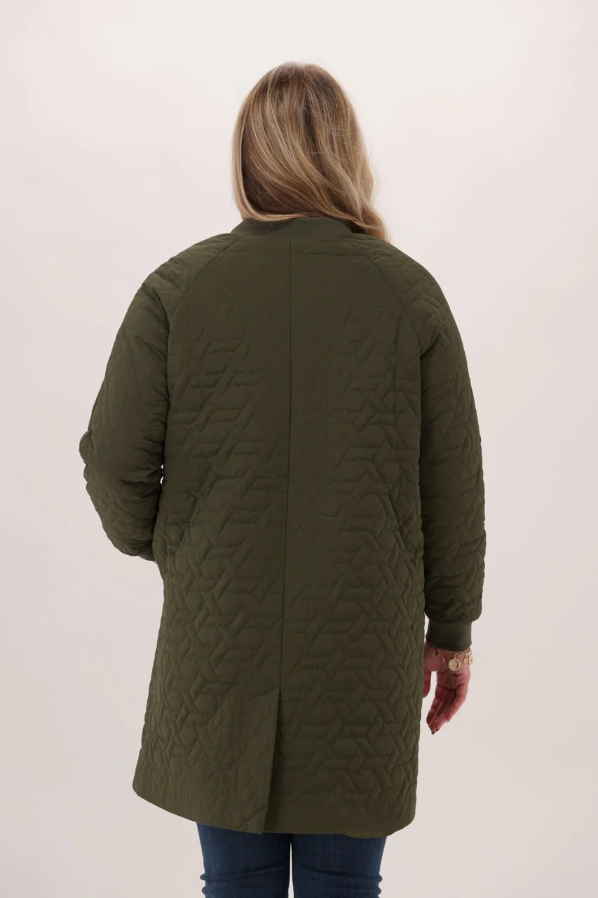 Shine On Label Dallas Quilted Jacket Olive - Image 5