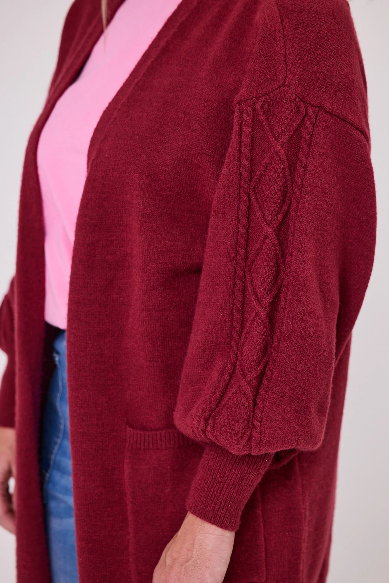 Shine On Label Danika Cardigan Berry - Image 2