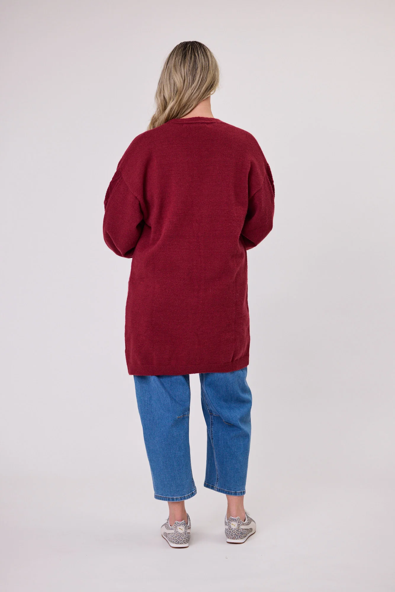 Shine On Label Danika Cardigan Berry - Image 3