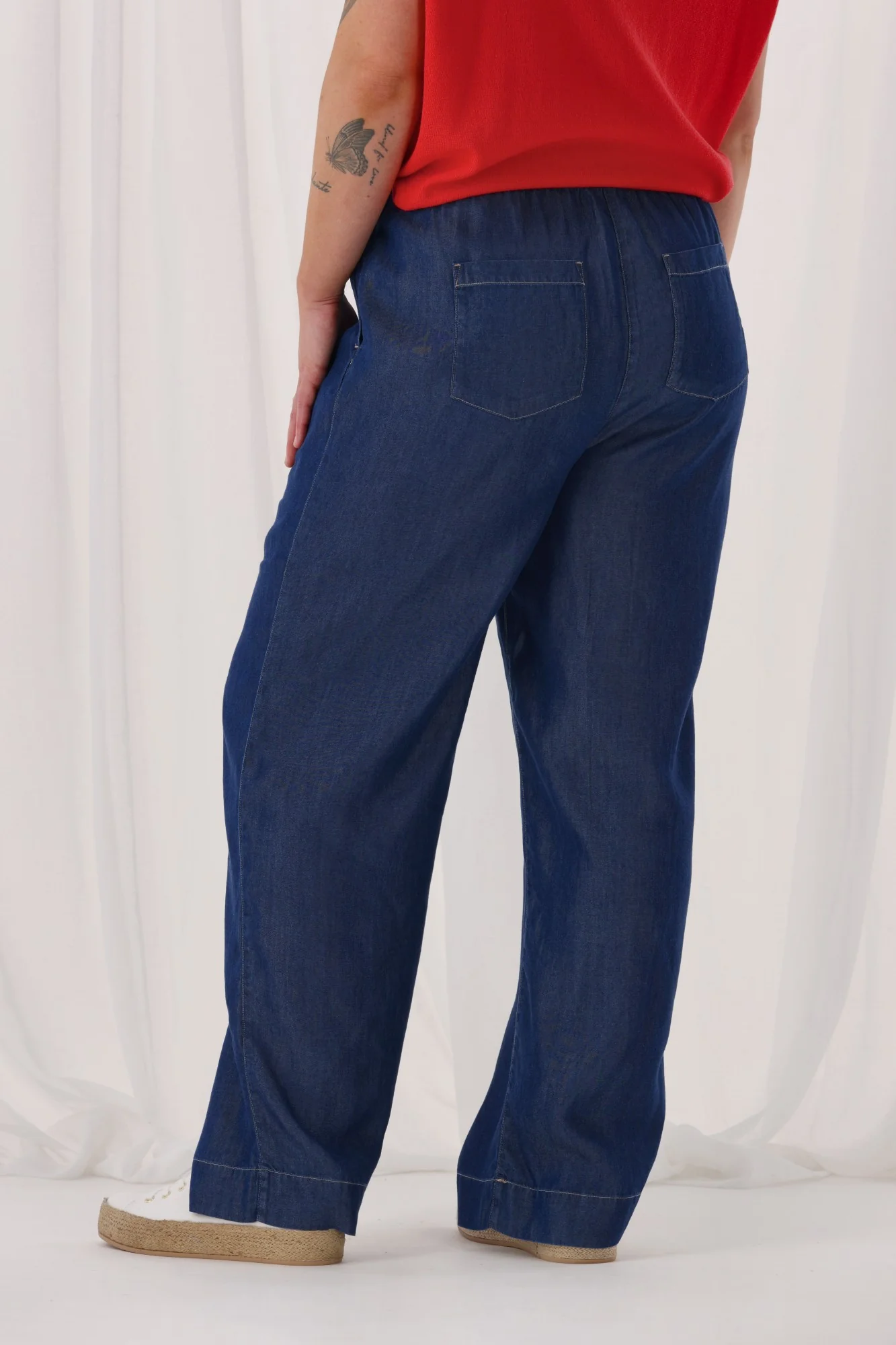 Shine On Label Denvah Lyocell Wide Leg Pant Indigo - Image 7