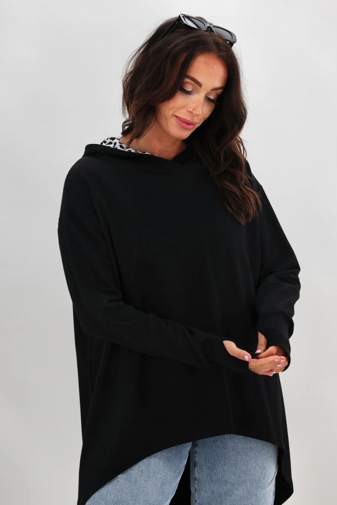 Shine On Label Discovery Hoodie Black with animal print - Image 6