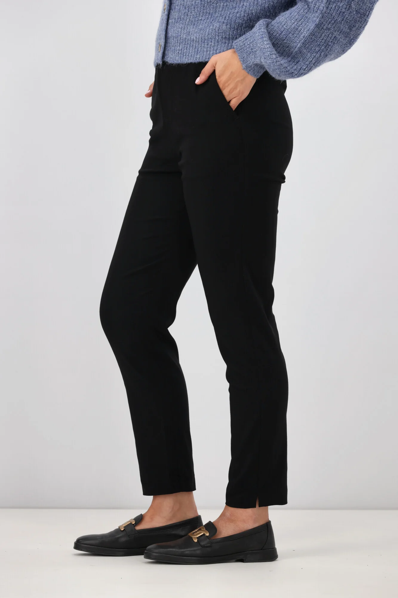 Shine On Label Evan Ponte Slim Leg Pant Black - Image 5