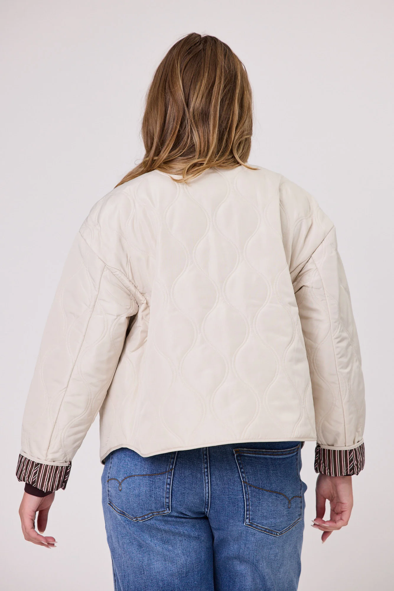 Shine On Label Ferg Quilted Jacket Stone - Image 5