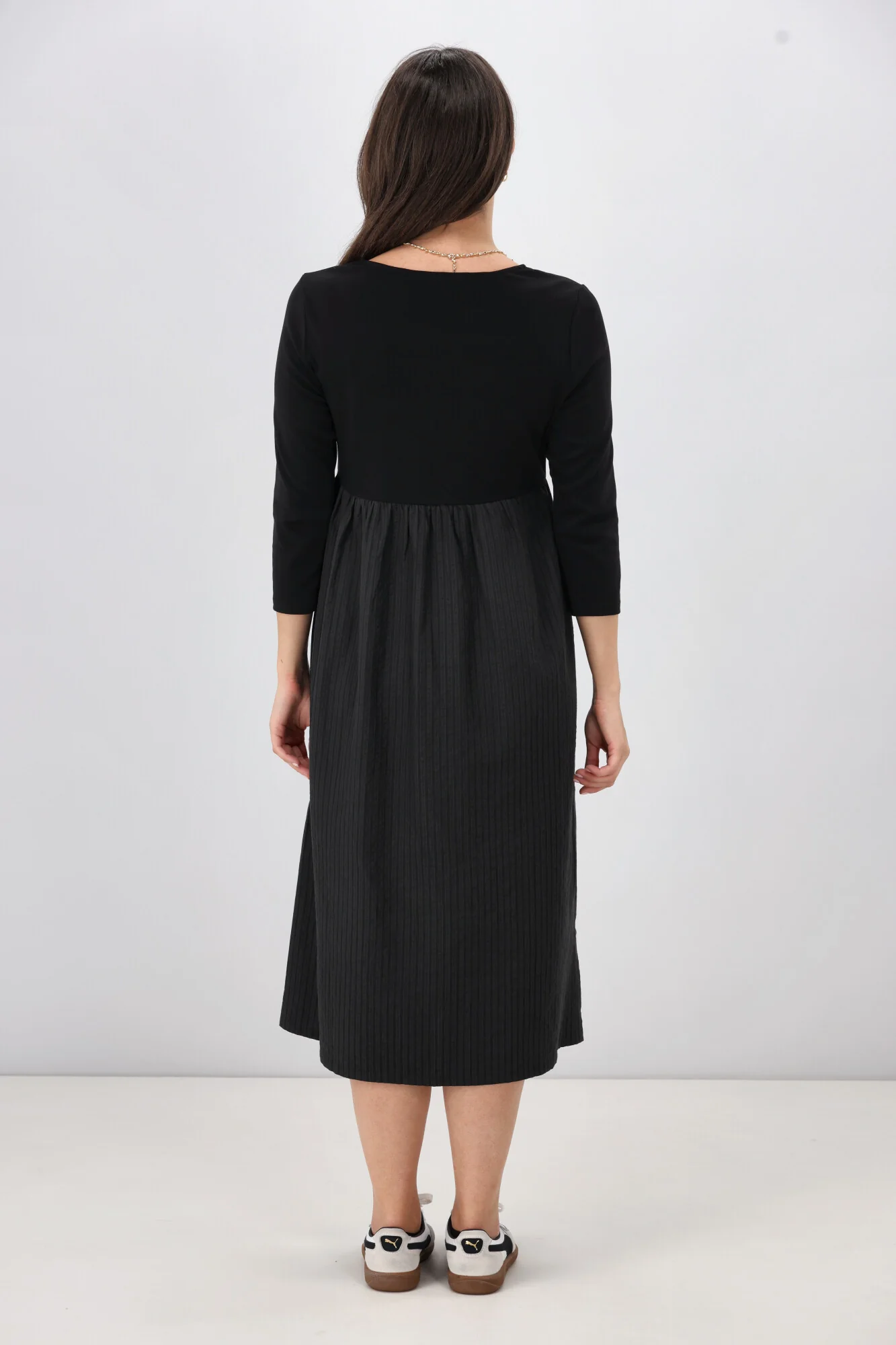 Shine On Label Gabe Self Stripe Skirt Dress Black - Image 11