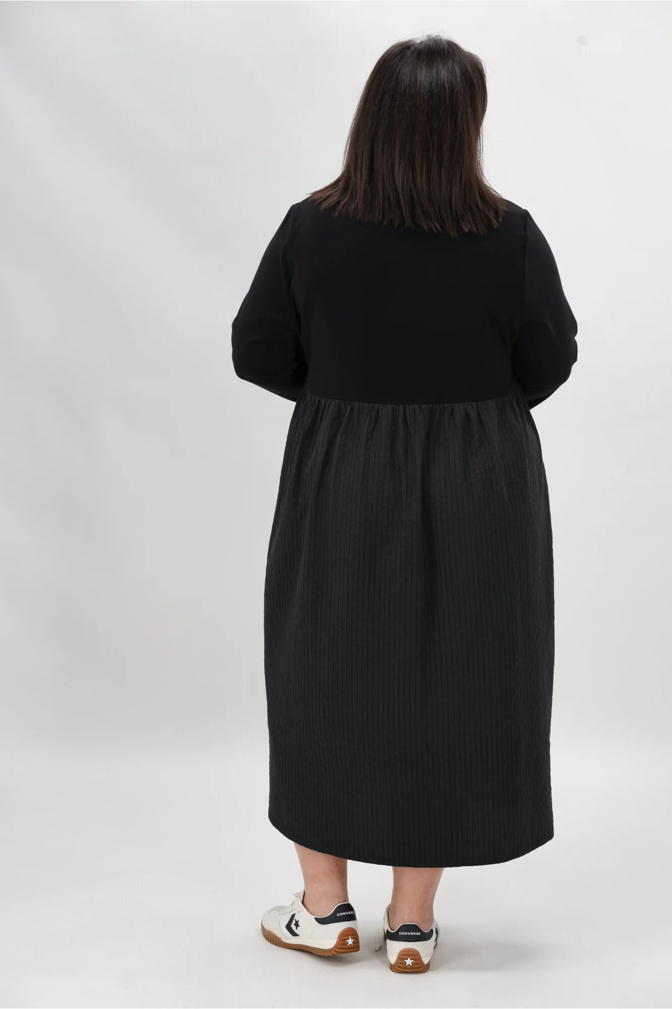 Shine On Label Gabe Self Stripe Skirt Dress Black - Image 12