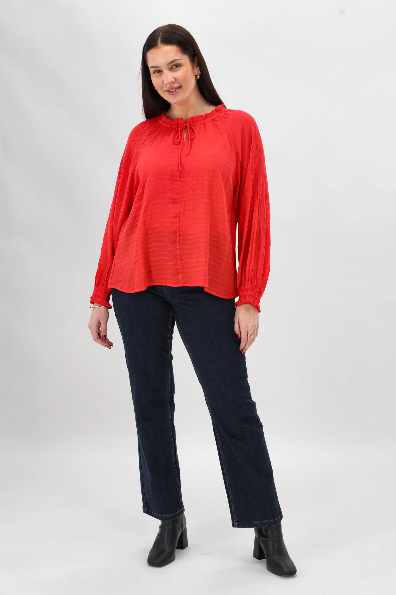 Shine On Label Harvest Poet Blouse Coral - Image 11