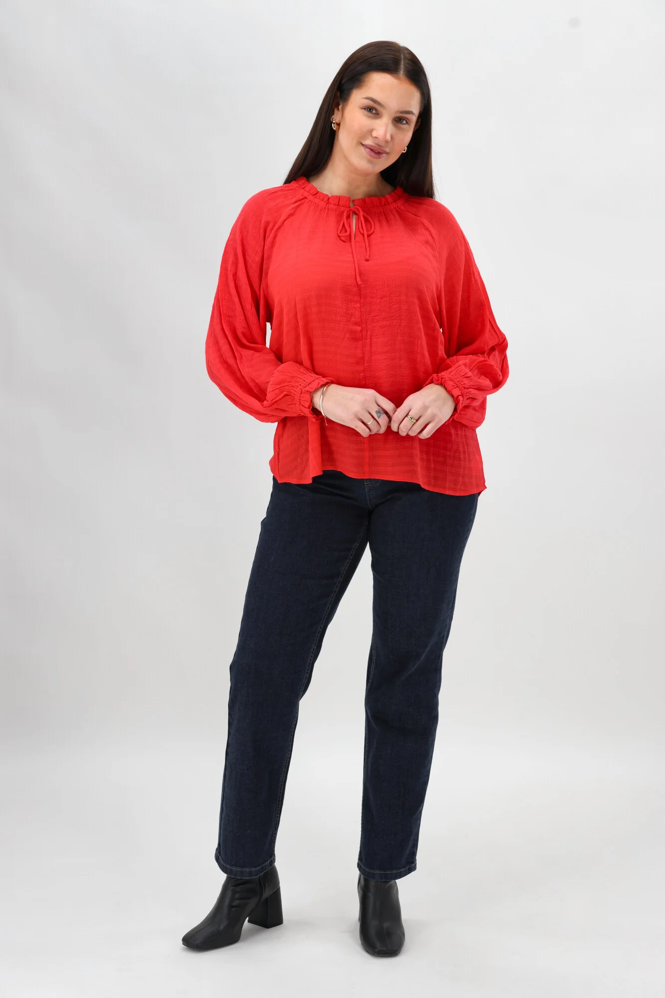Shine On Label Harvest Poet Blouse Coral - Image 8
