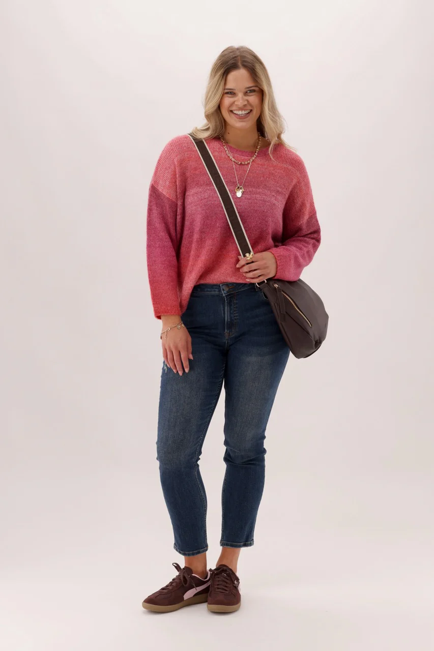 Shine On Label Hayes Jumper Red Pink Ombre - Image 5