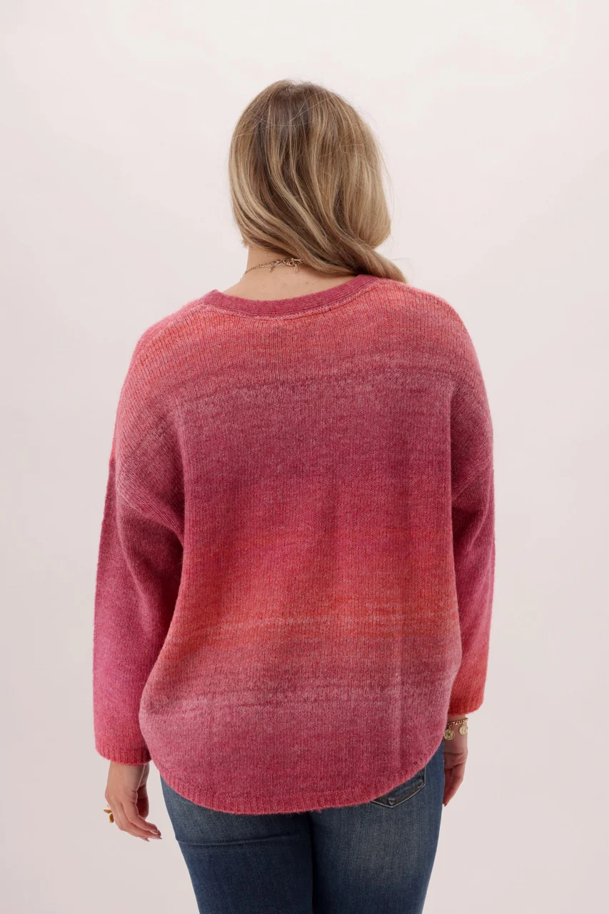 Shine On Label Hayes Jumper Red Pink Ombre - Image 9