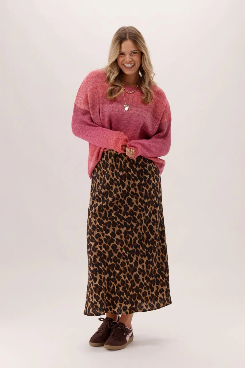 Shine On Label Honor Skirt Natural Animal Print - Image 5