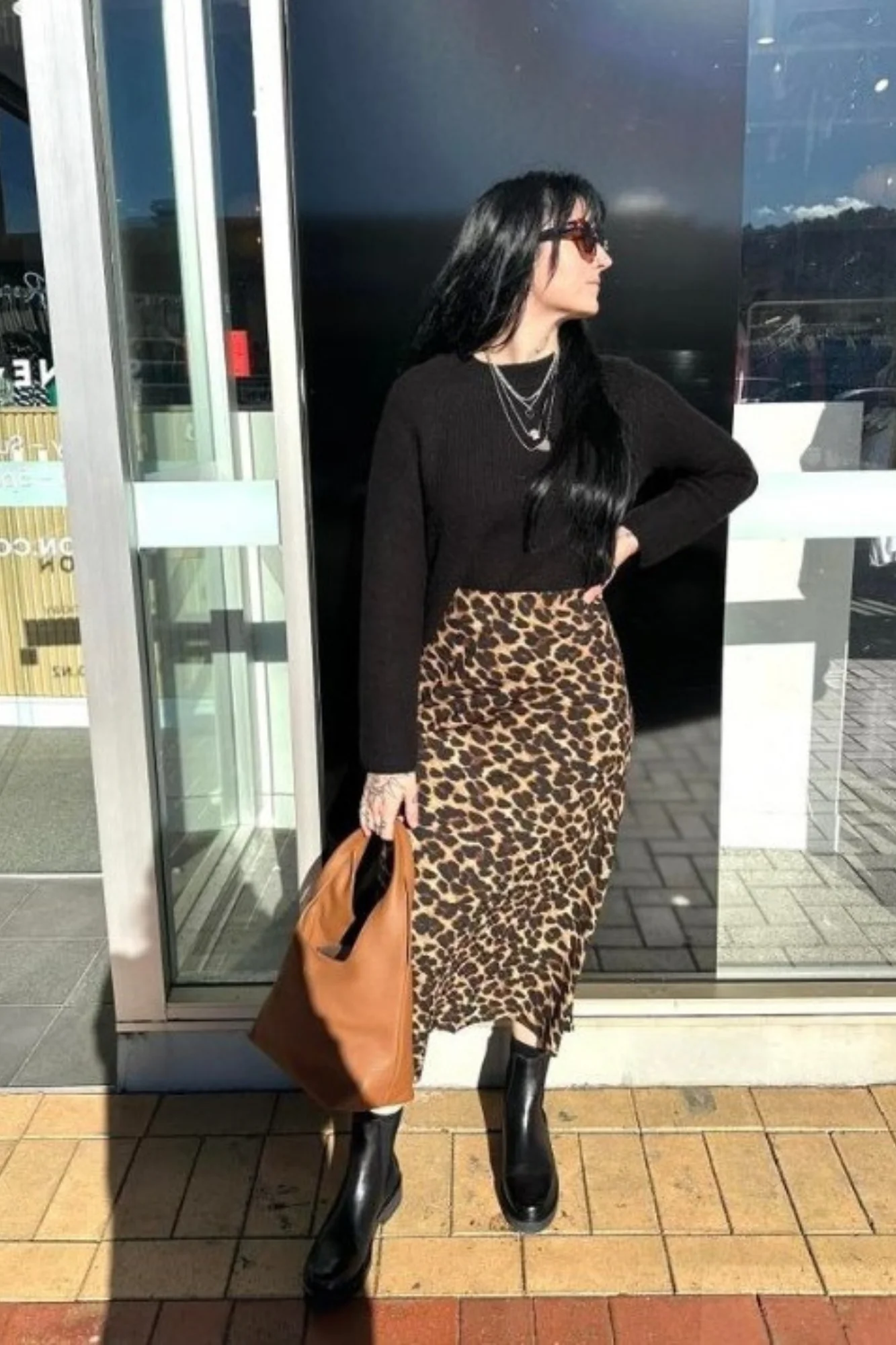 Shine On Label Honor Skirt Natural Animal Print - Image 6