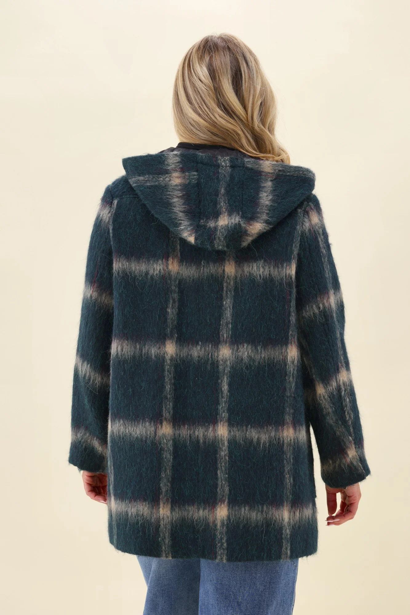 Shine On Label Java Coat Melton Check - Image 7