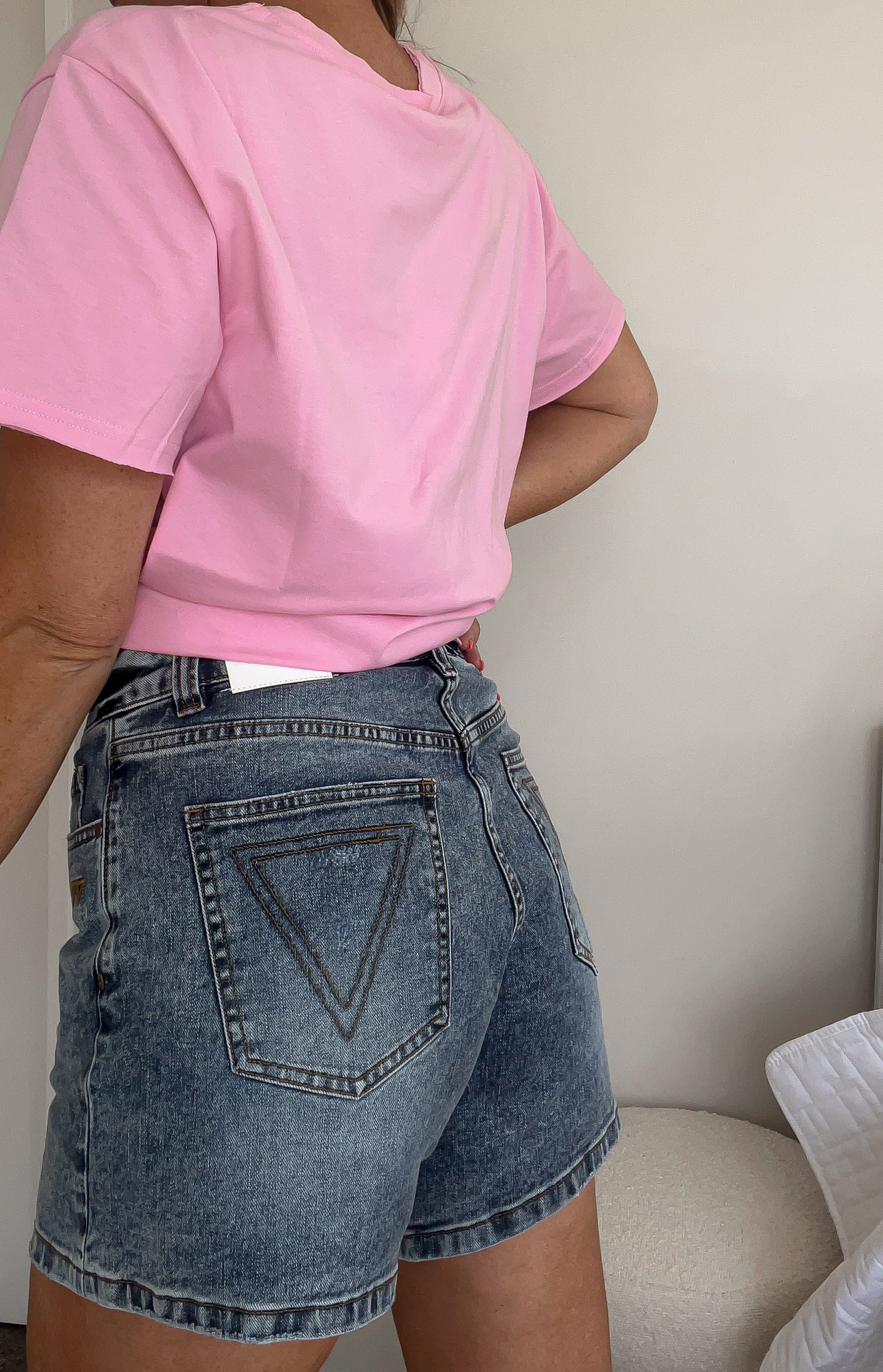 Shine On Label Kaden Vintage Denim Shorts Washed Indigo - Image 8