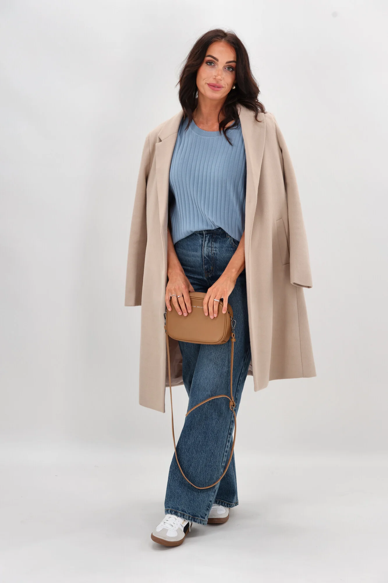 Shine On Label Katie Rib Knit Tee Pale Blue - Image 2